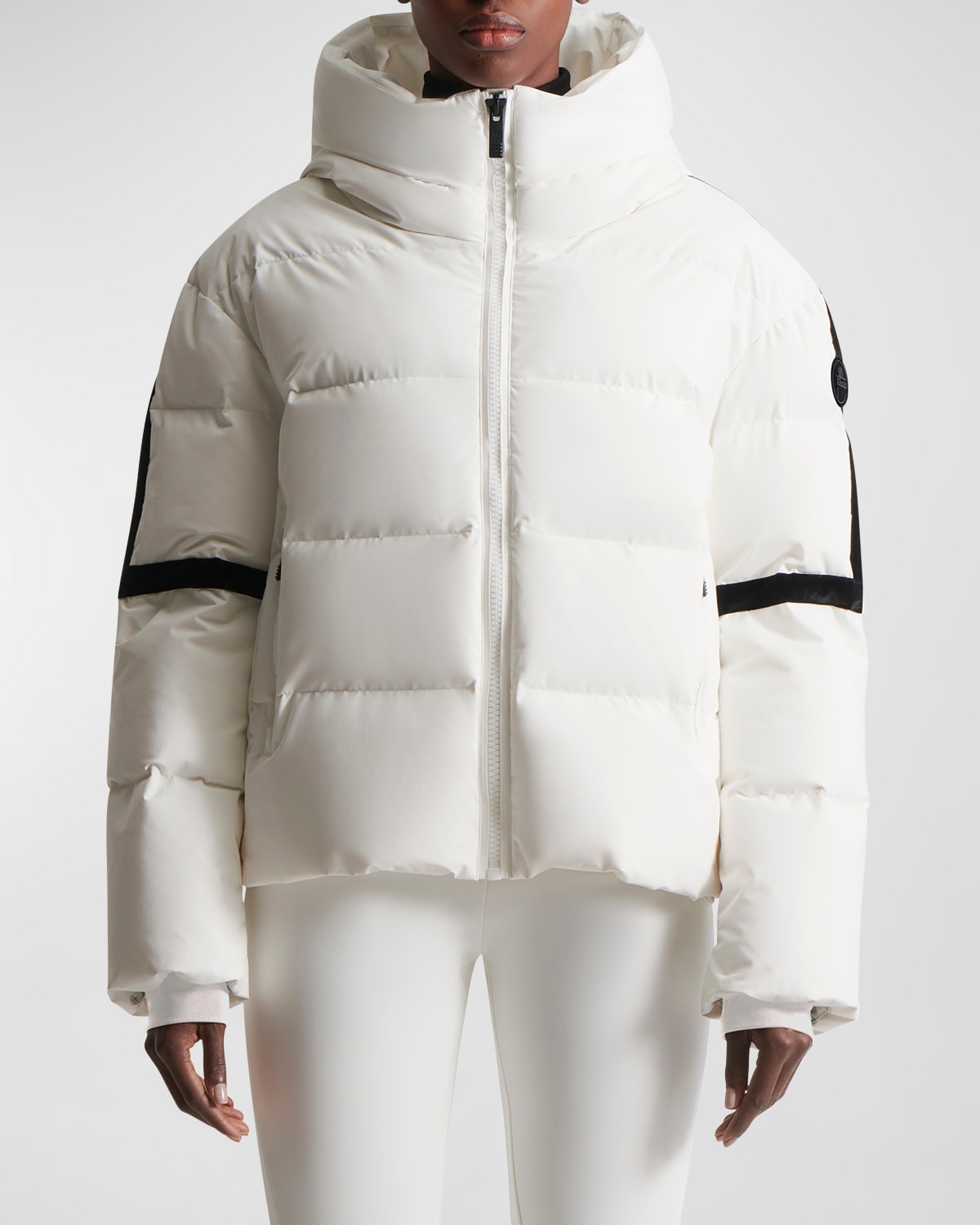 Fusalp Barsy Hooded Quilted Ski Jacket In 91400 - Neige