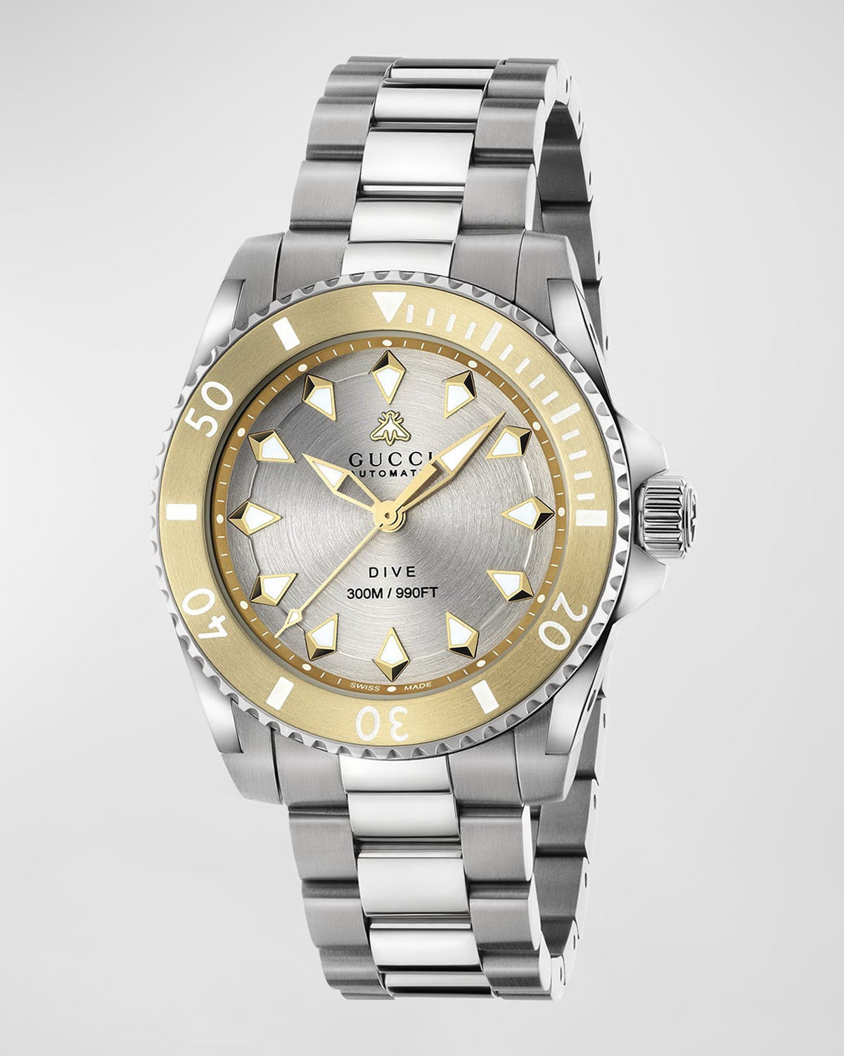 Men's Gucci Dive Two-Tone Bracelet Watch, 40mm
