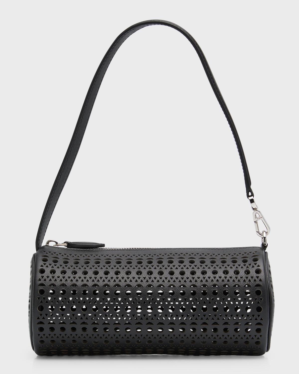ALAIA Laser-Cut Leather Tube Shoulder Bag | Smart Closet