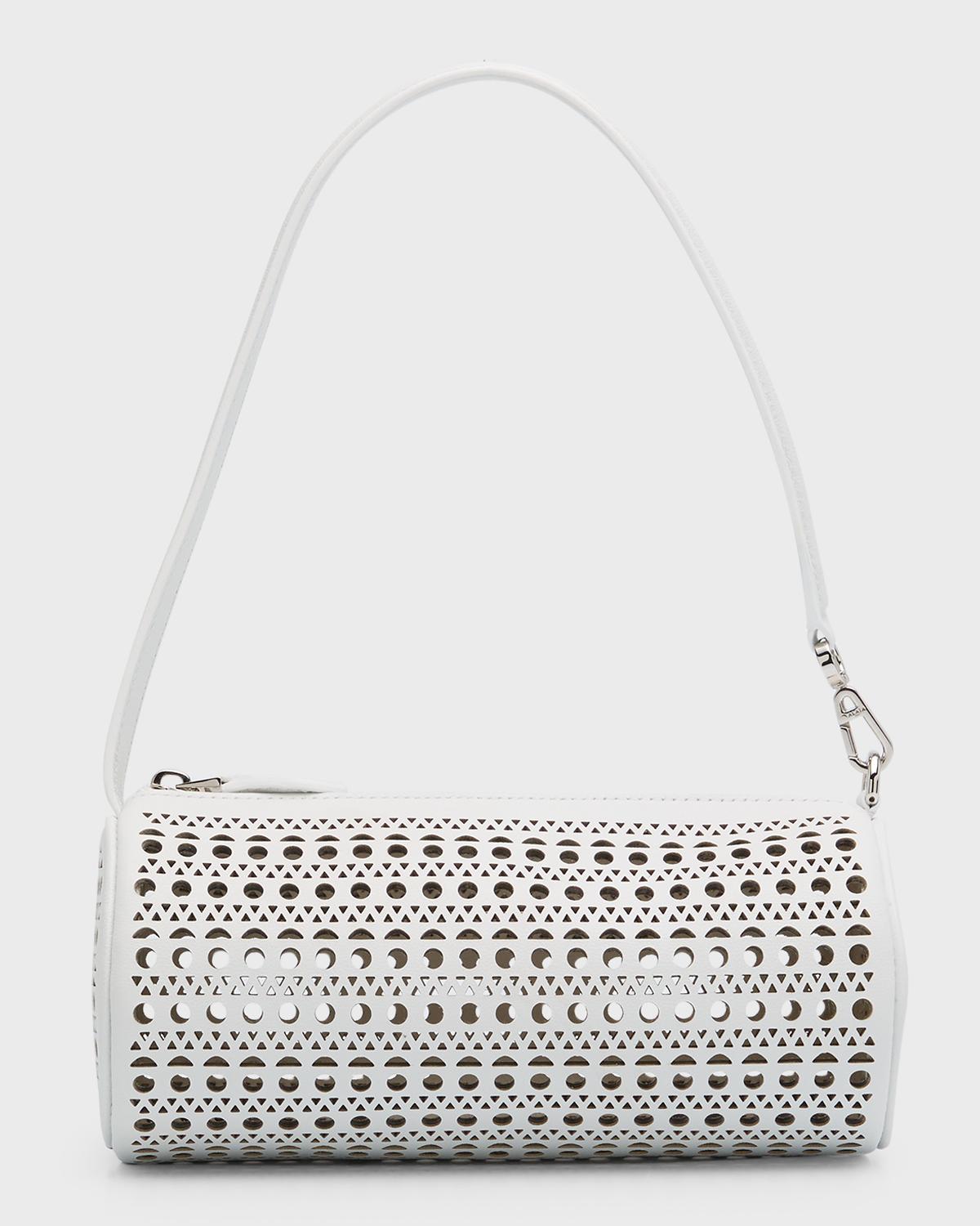 ALAIA Laser-Cut Leather Tube Shoulder Bag | Smart Closet