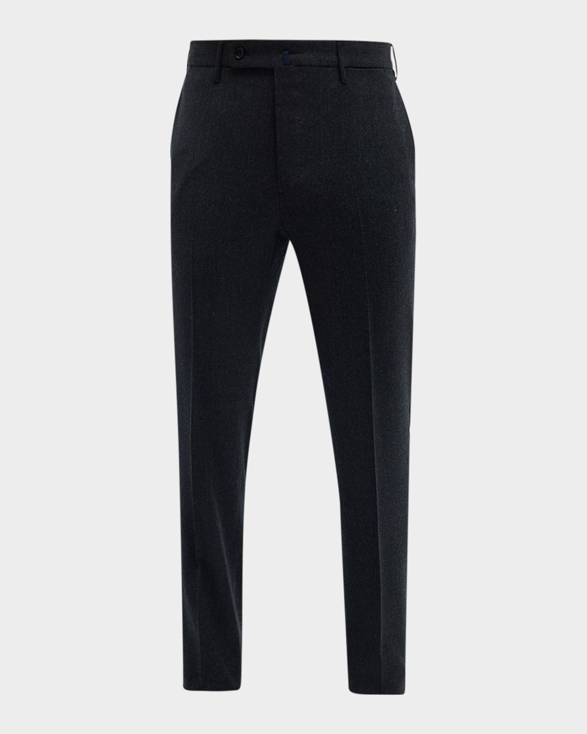 Incotex Men's Smart Flannel Wool Comfort Pants In 990nero