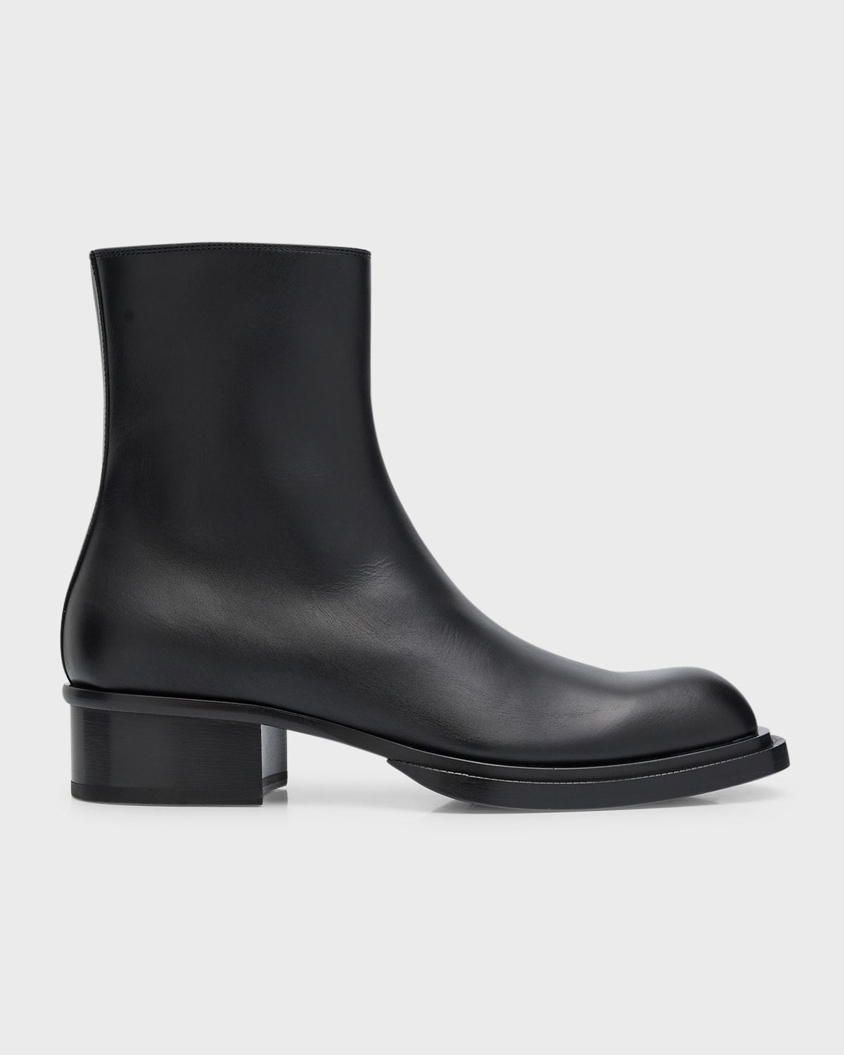 Alexander Mcqueen Men's Cuban Stack Boots In Black