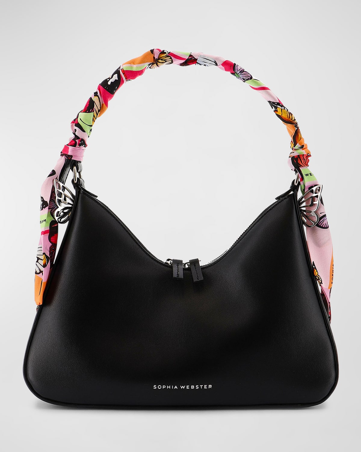 Mariposa Zip Leather Hobo Bag