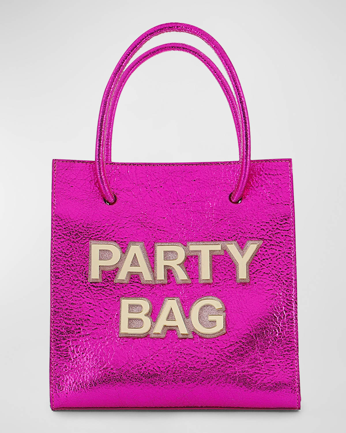 Mini Party Metallic Leather Tote Bag