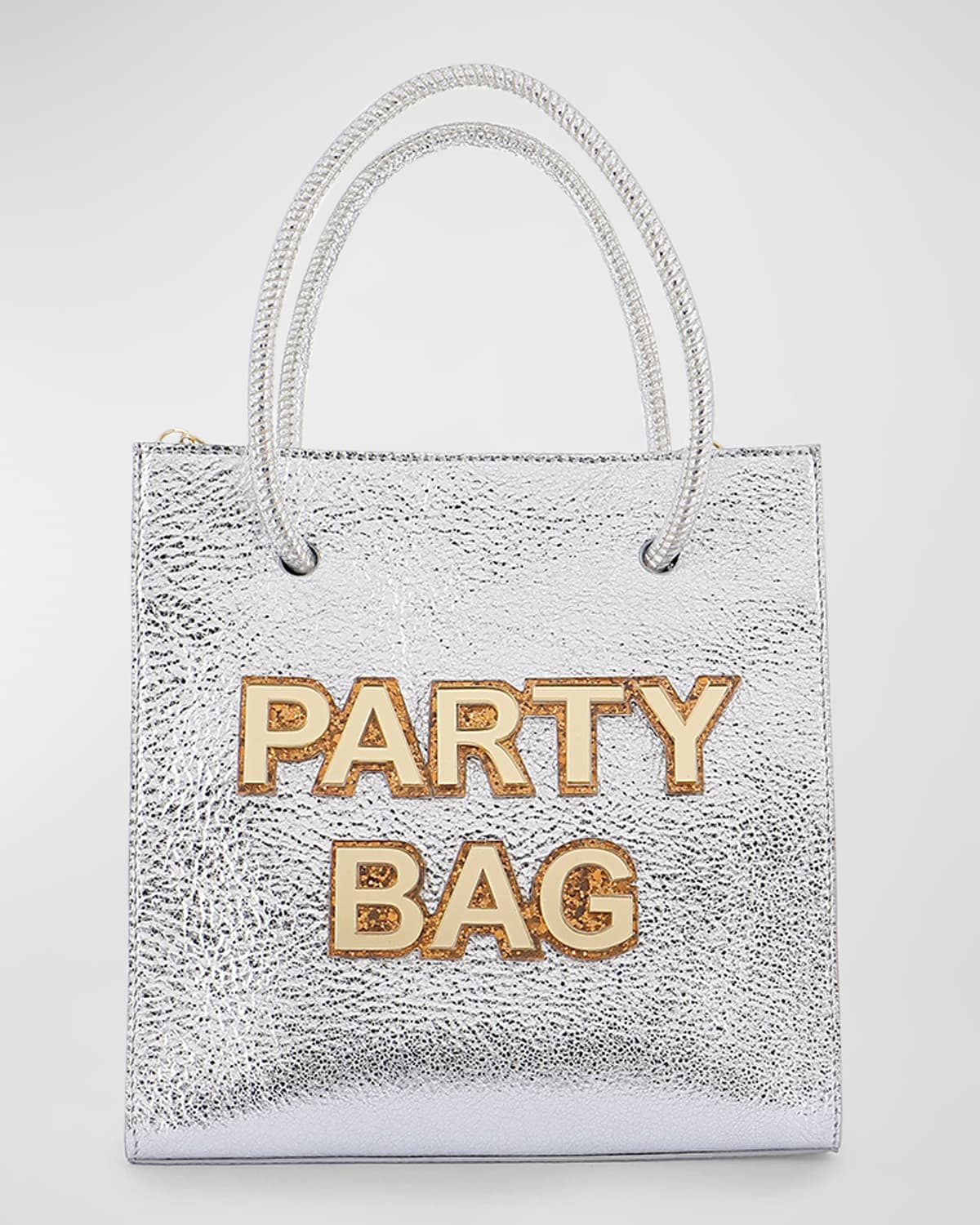 SOPHIA WEBSTER MINI PARTY METALLIC LEATHER TOTE BAG