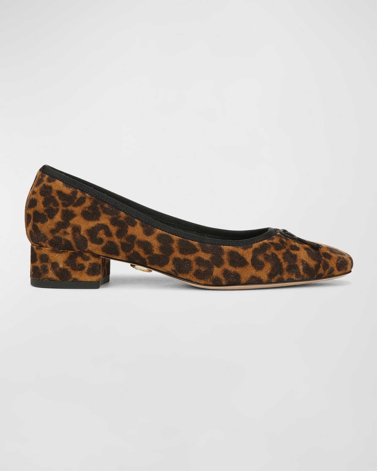 Shop Veronica Beard Cecile Leopard Bow Ballerina Flats In Black