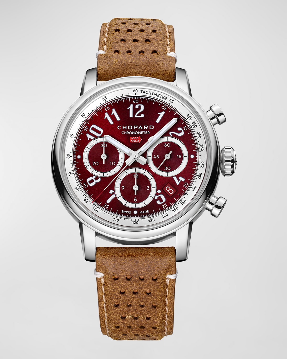 Mille Miglia 40mm Classic Chronograph Red Dial Watch
