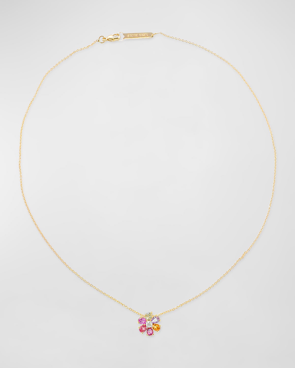 14k Pink Ombre Flower Stud Earrings