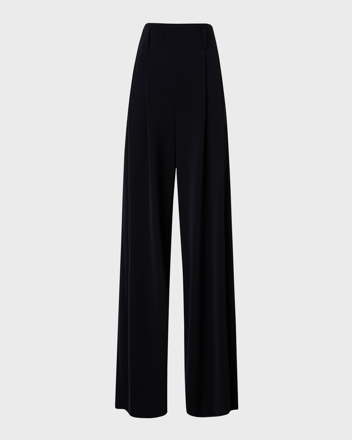 Akris Punto Women's Gabardine High-rise Wide Pants In Black