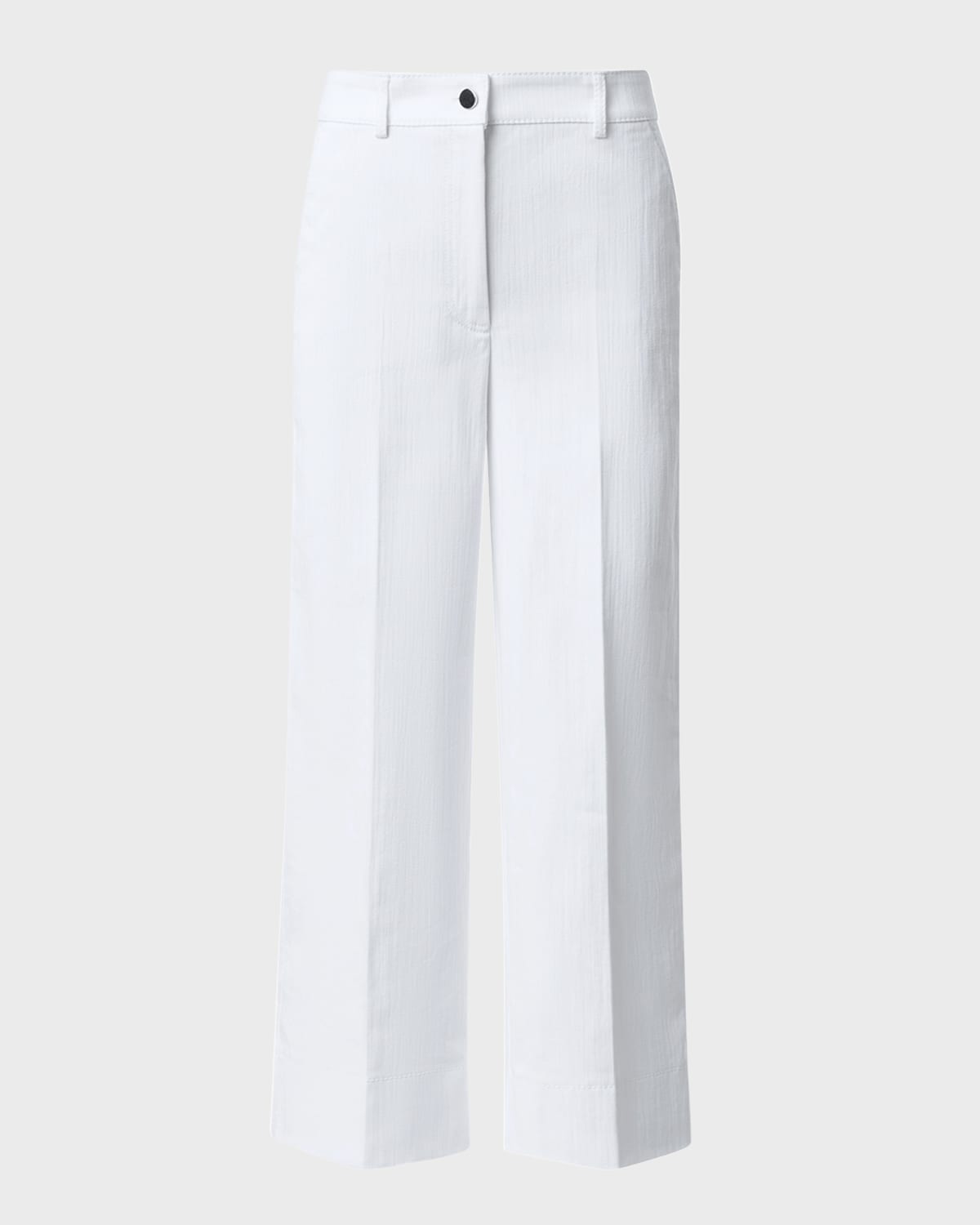 Shop Akris Punto Chiara Denim Wide-leg Pants In Cream