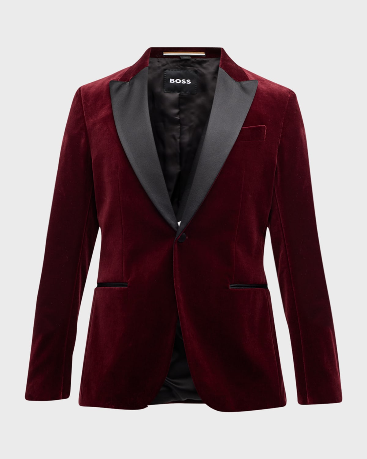 HUGO BOSS MEN'S VELVET PEAK-LAPEL DINNER JACKET