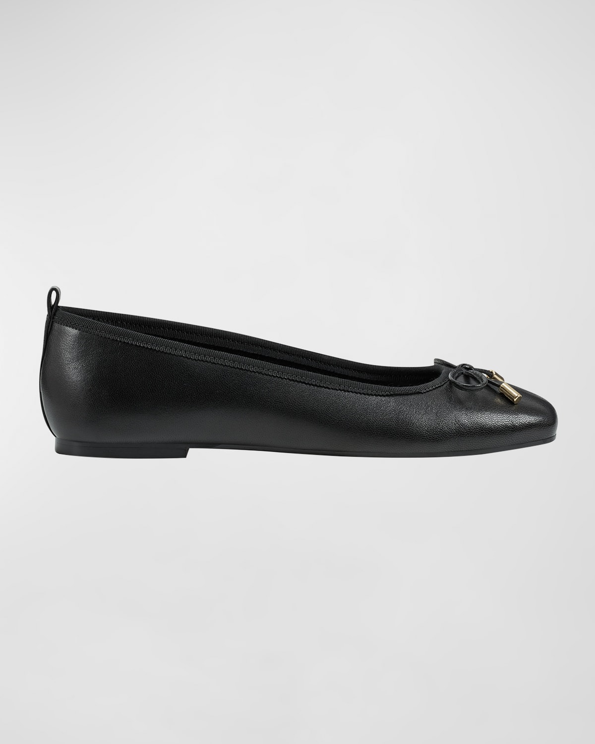 MARC FISHER LTD UBET LEATHER BOW BALLERINA FLATS