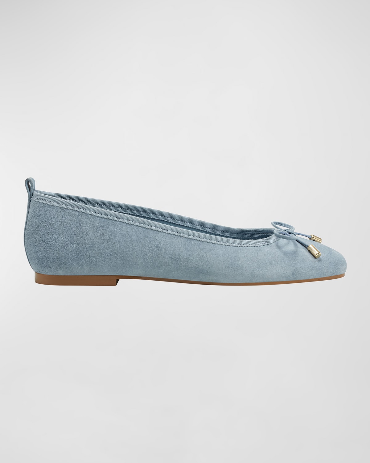 MARC FISHER LTD UBET LEATHER BOW BALLERINA FLATS