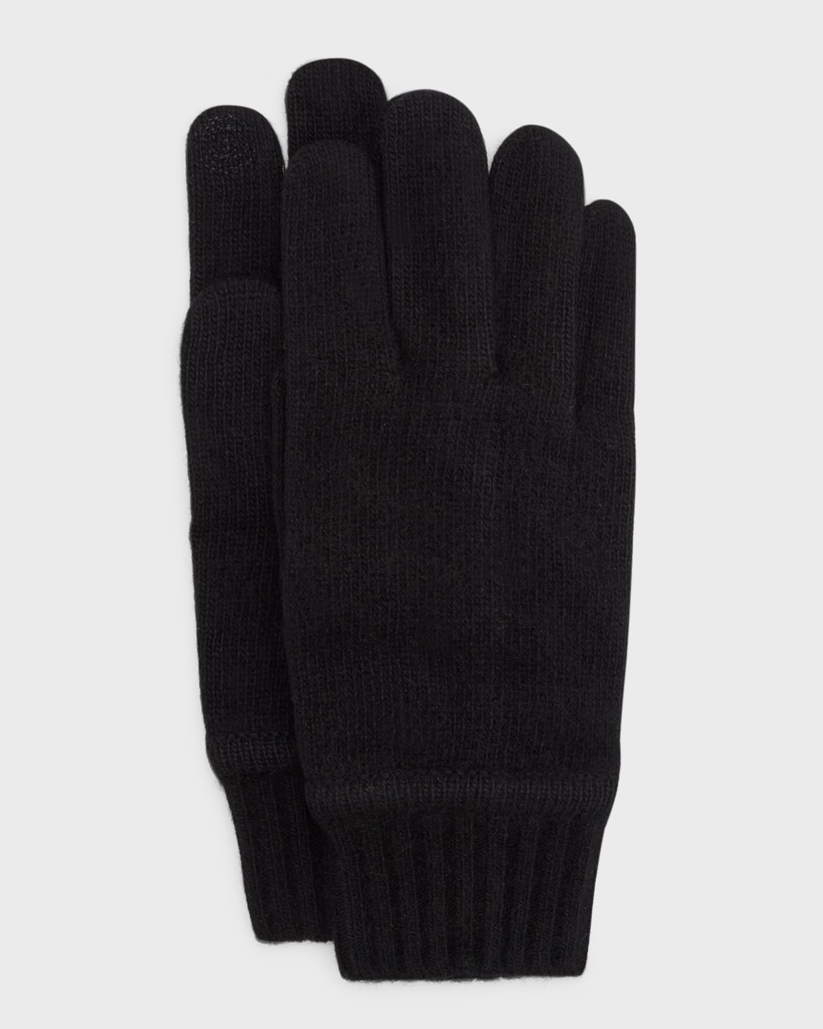 Portolano Men's Cashmere Knit Smartphone-touch Gloves In Black