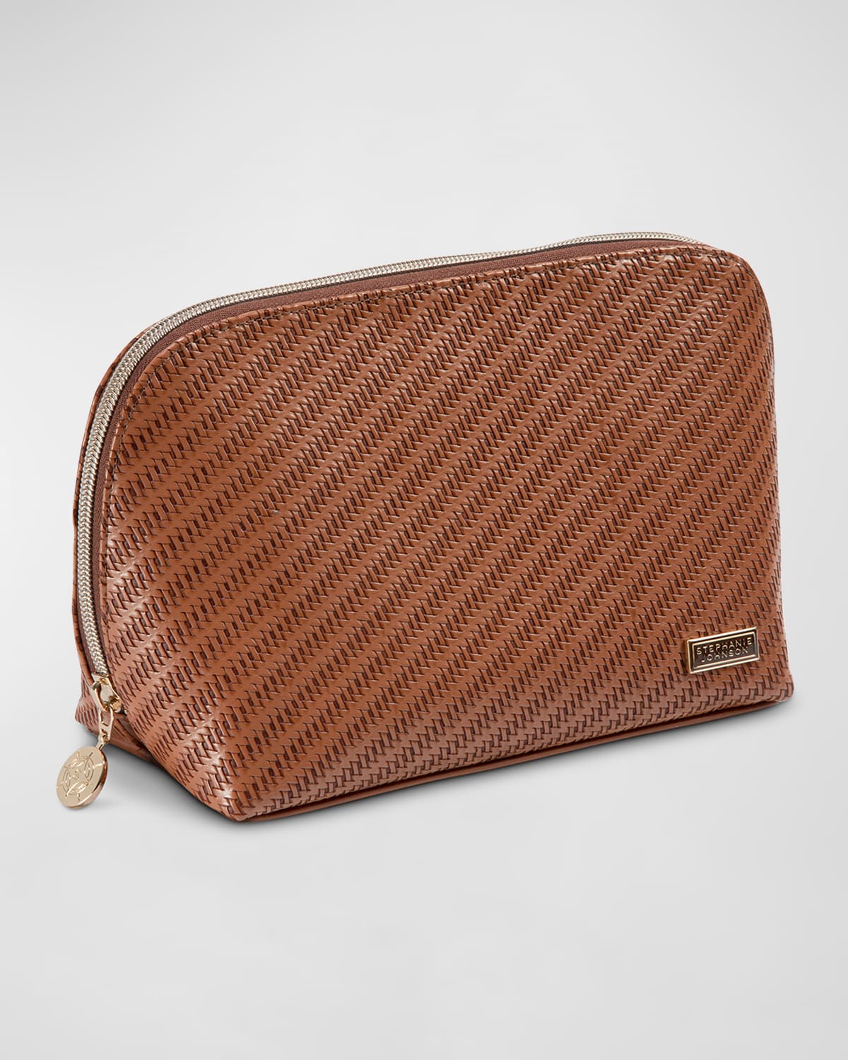 Stephanie Johnson Rosewood Cognac Lola Makeup Bag In Brown