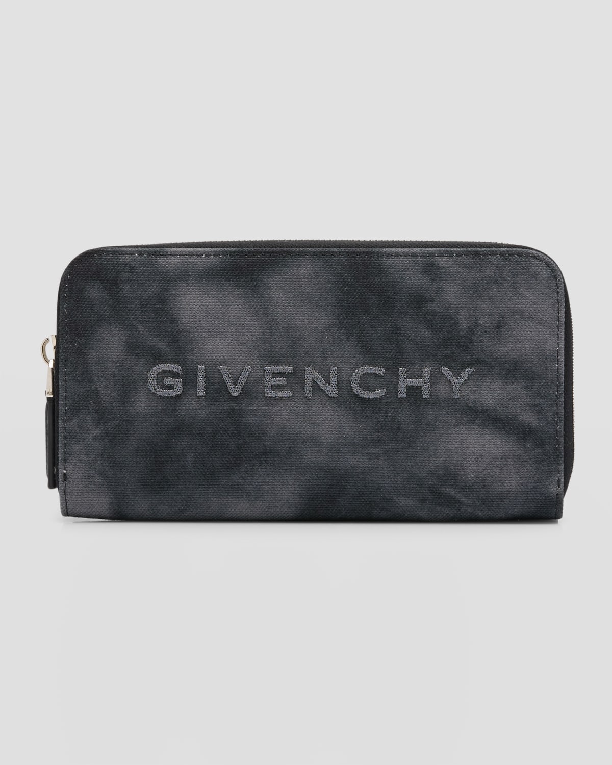 GIVENCHY CONTINENTAL ZIP WALLET IN DISTRESSED CANVAS