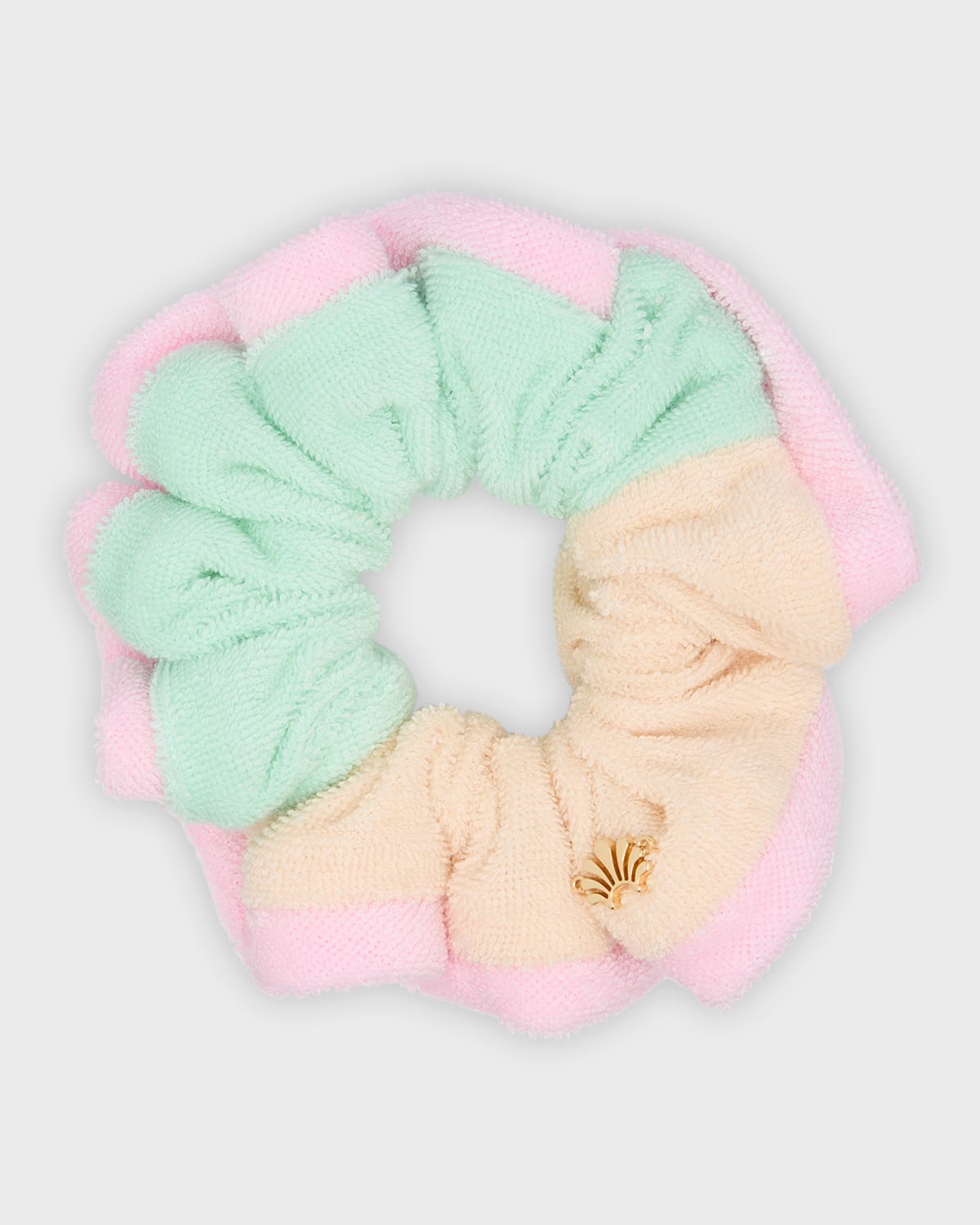 Lele Sadoughi Terry Color-block Scrunchie In Pastel Sunrise