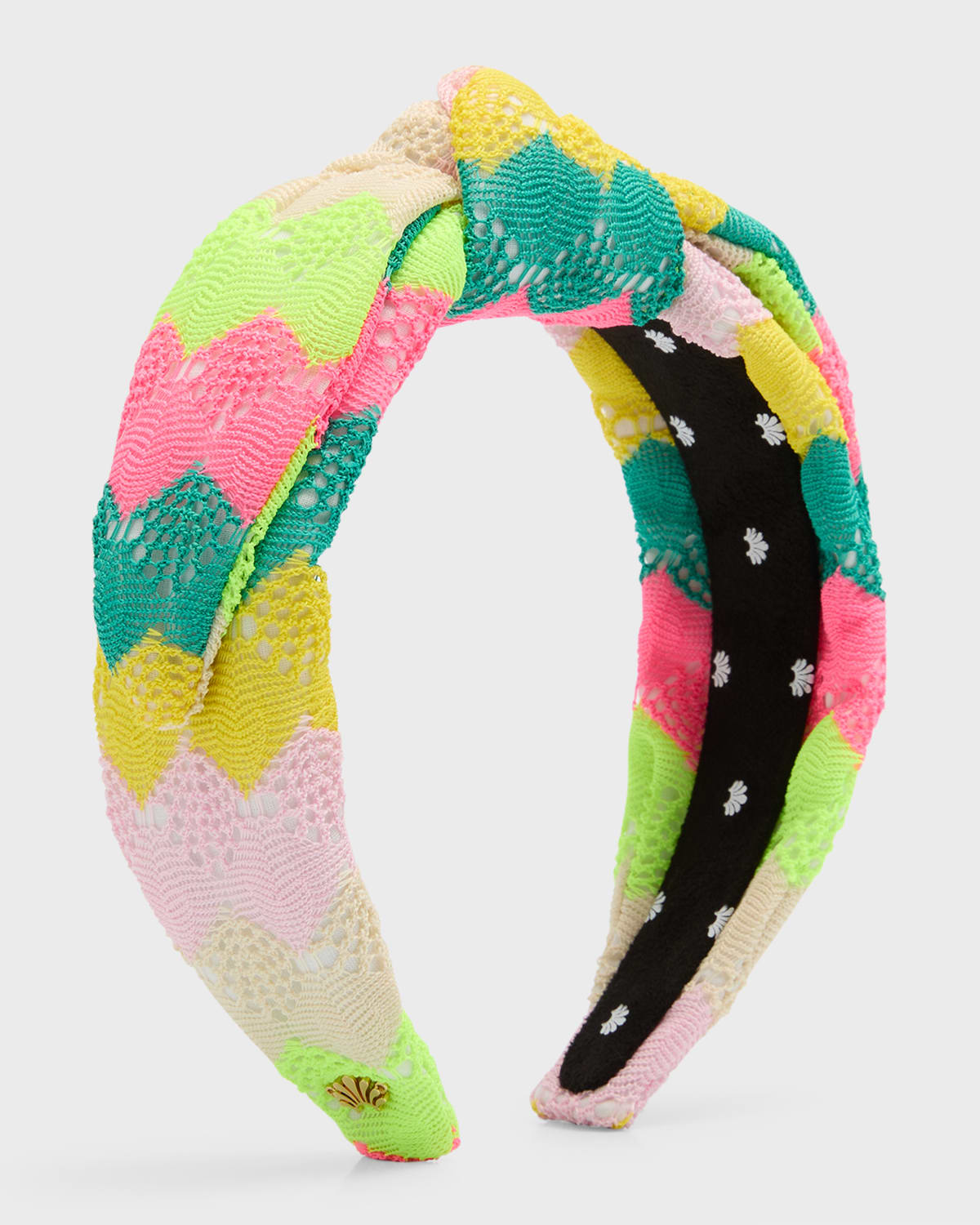 Lele Sadoughi Veronica Shell Eyelet Headband In Ocean Cove