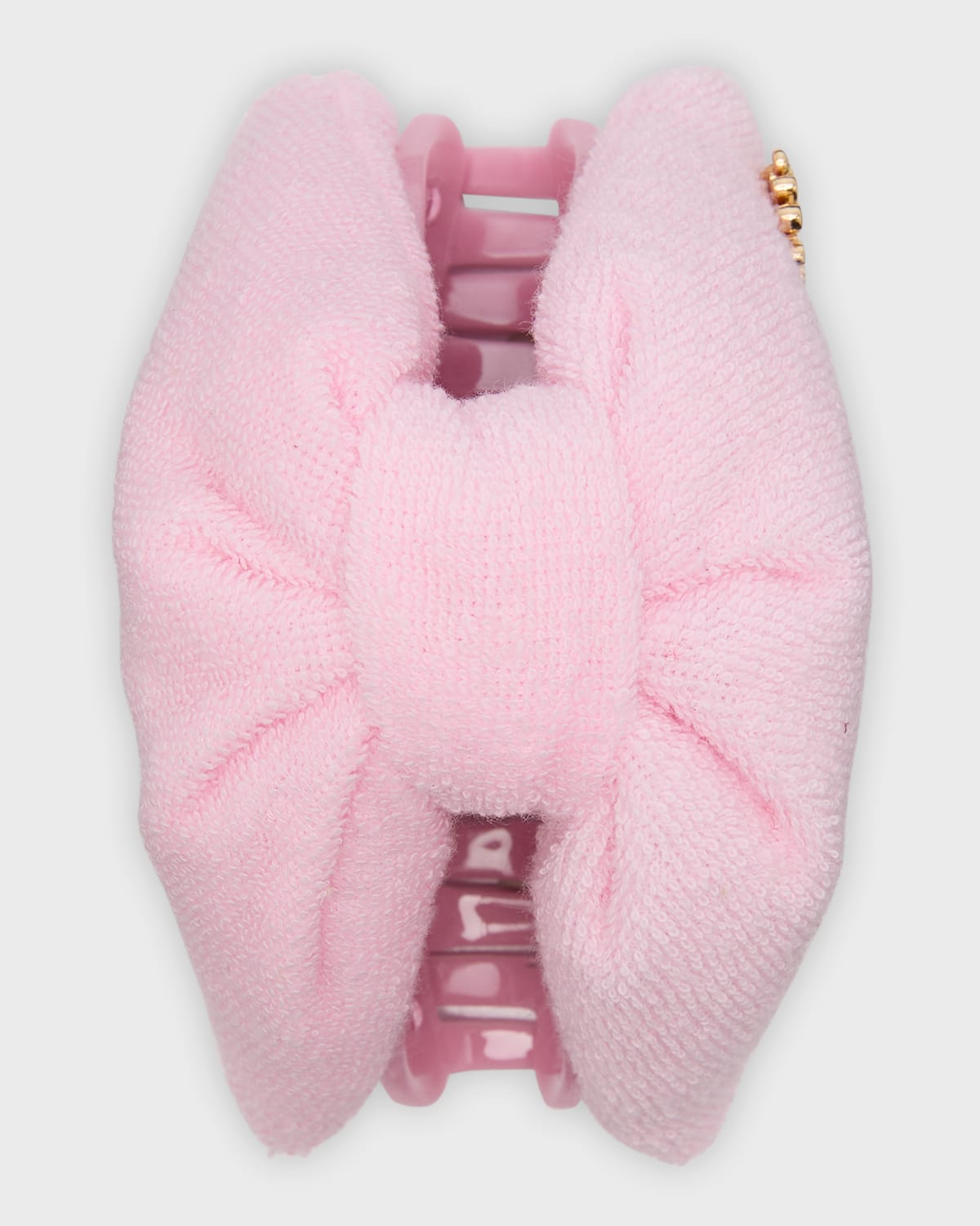 Lele Sadoughi Simone Terry Cloth Claw Clip In Shell Pink