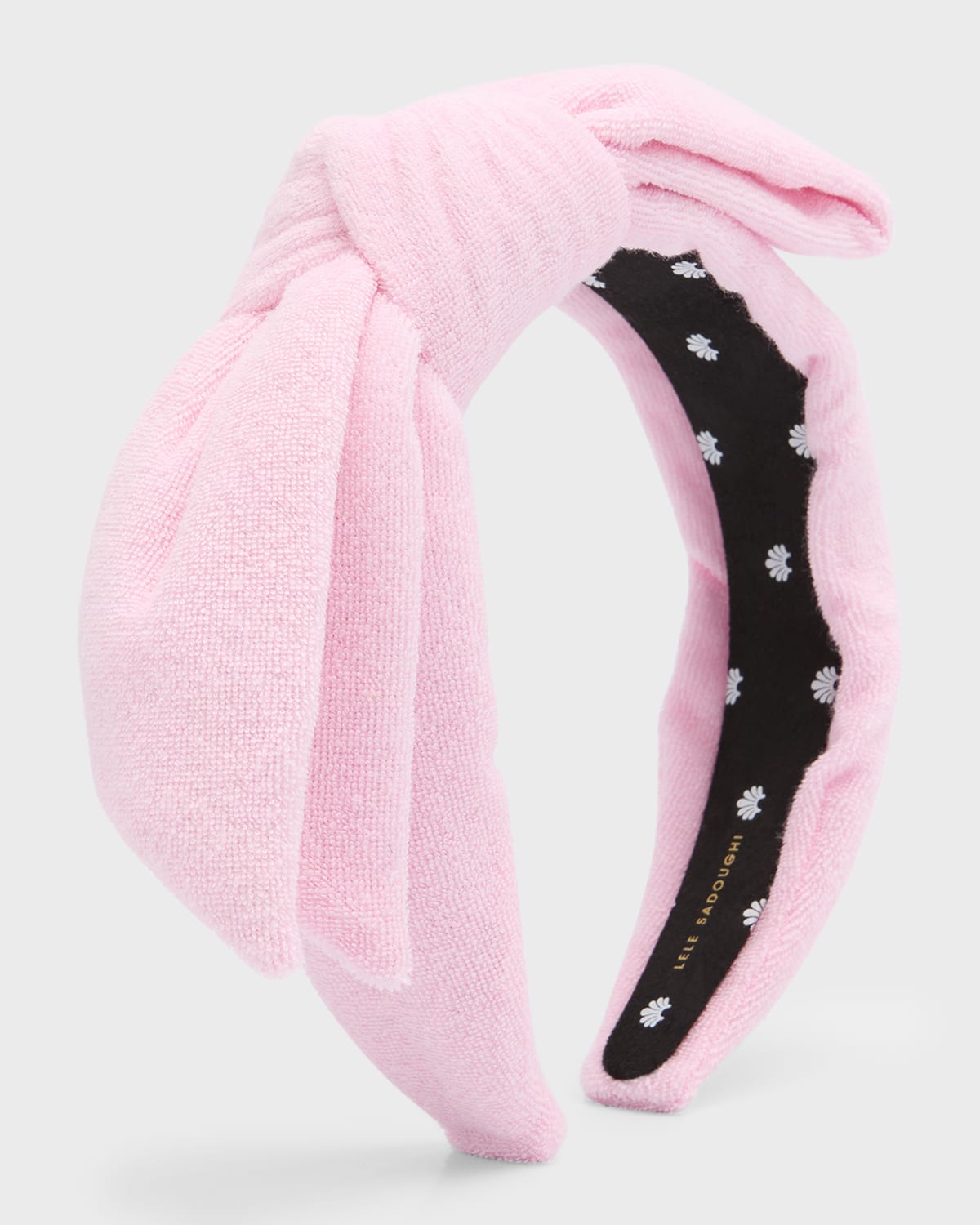 Lele Sadoughi Holly Terry Cloth Headband In Shell Pink