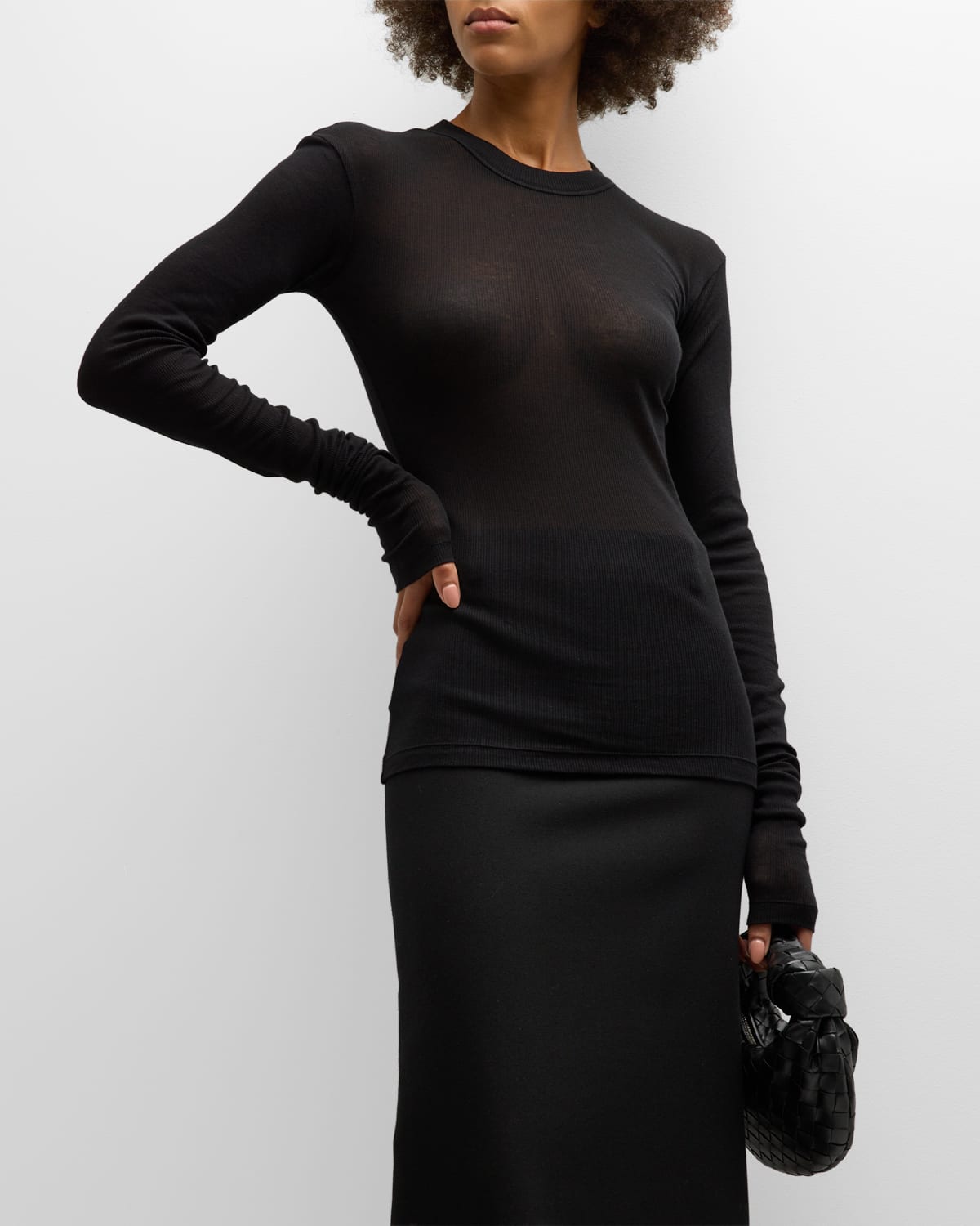 Bite Studios Organic Cotton Jersey T-shirt In Black