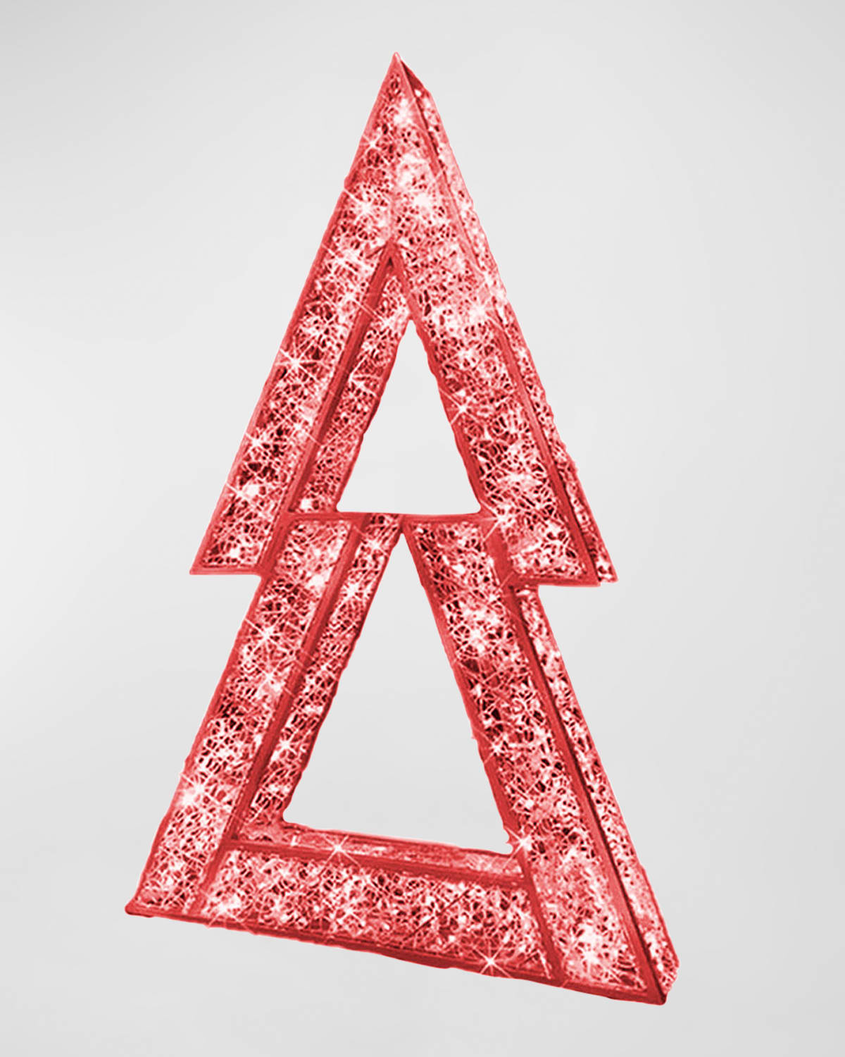 Barcana 7'11" 3d Large Net Christmas Tree With Led Lights In Red