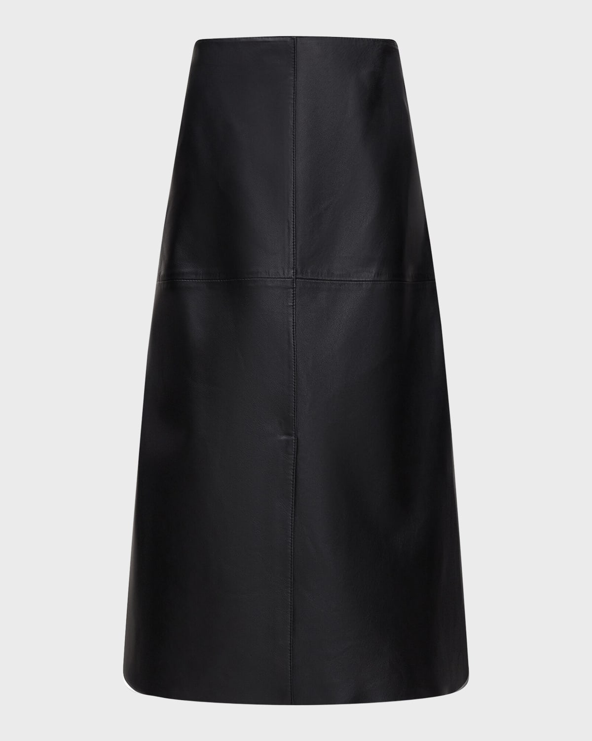 Joseph Sidena A-line Nappa Leather Midi Skirt In Black