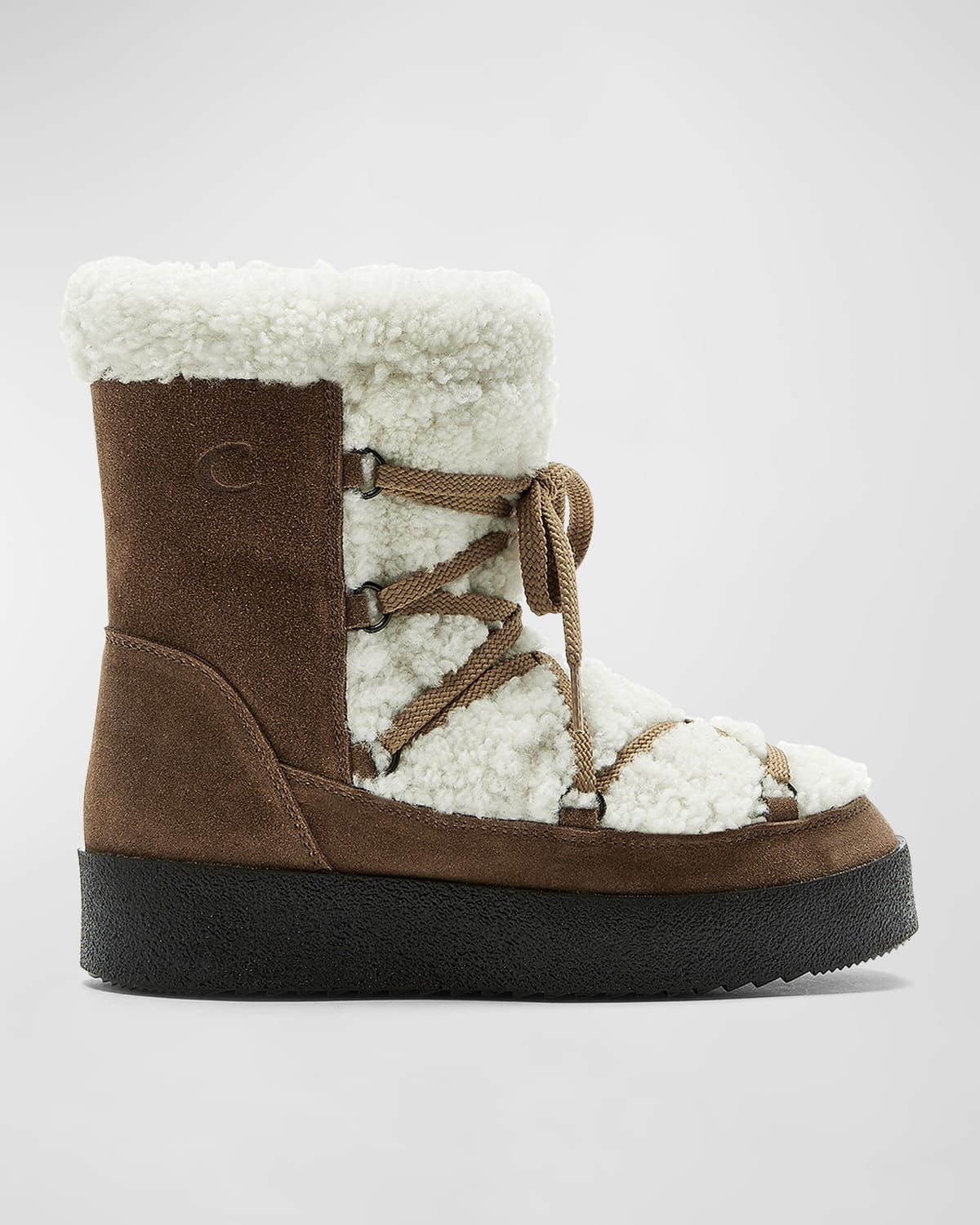 Eloise Suede Shearling Snow Boots