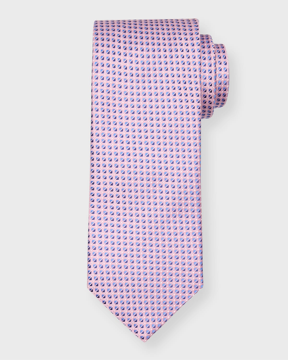 Shop Eton Men's Micro-geometric Jacquard Silk Tie In Purple