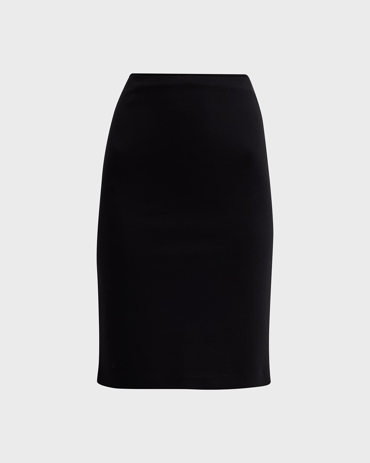 Emporio Armani Milano Jersey Midi Pencil Skirt In Black