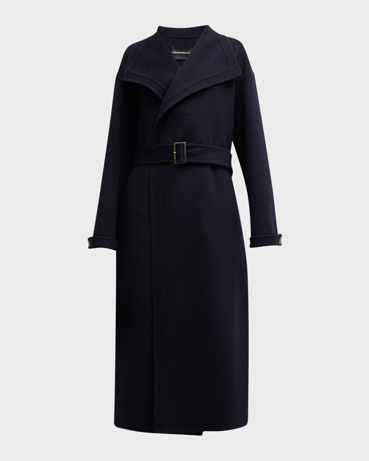 Belted Virgin Wool Wrap Coat