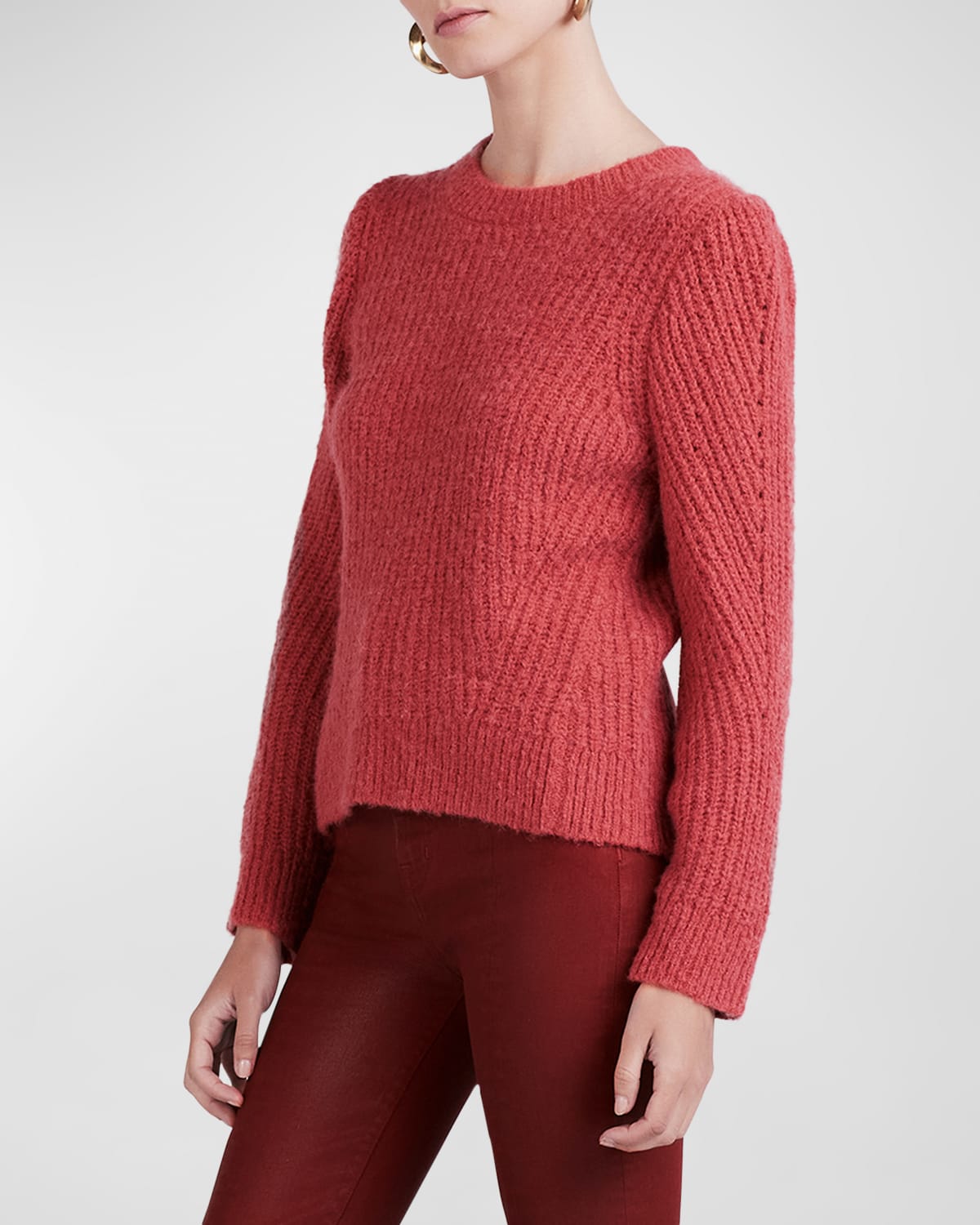 Shop Derek Lam 10 Crosby Ryan Crewneck Sweater In Rhubarb