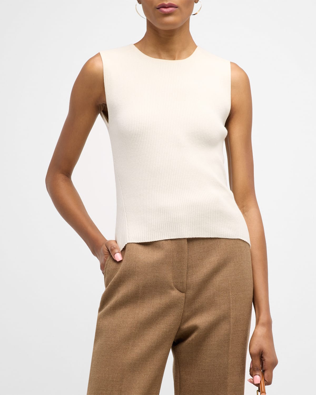 DEREK LAM 10 CROSBY ARIANA RIBBED MUSCLE jumper TANK