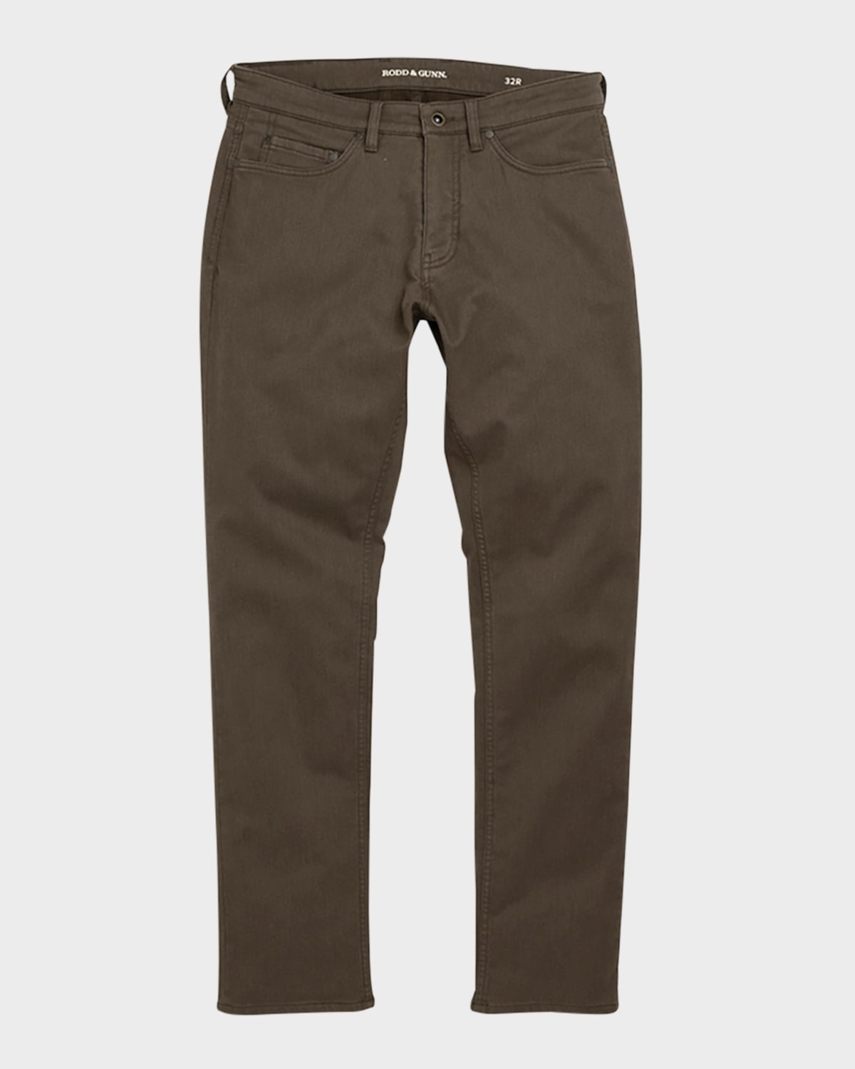 Rodd & Gunn Motion Melange Straight Fit Jeans In Nutmeg In Army