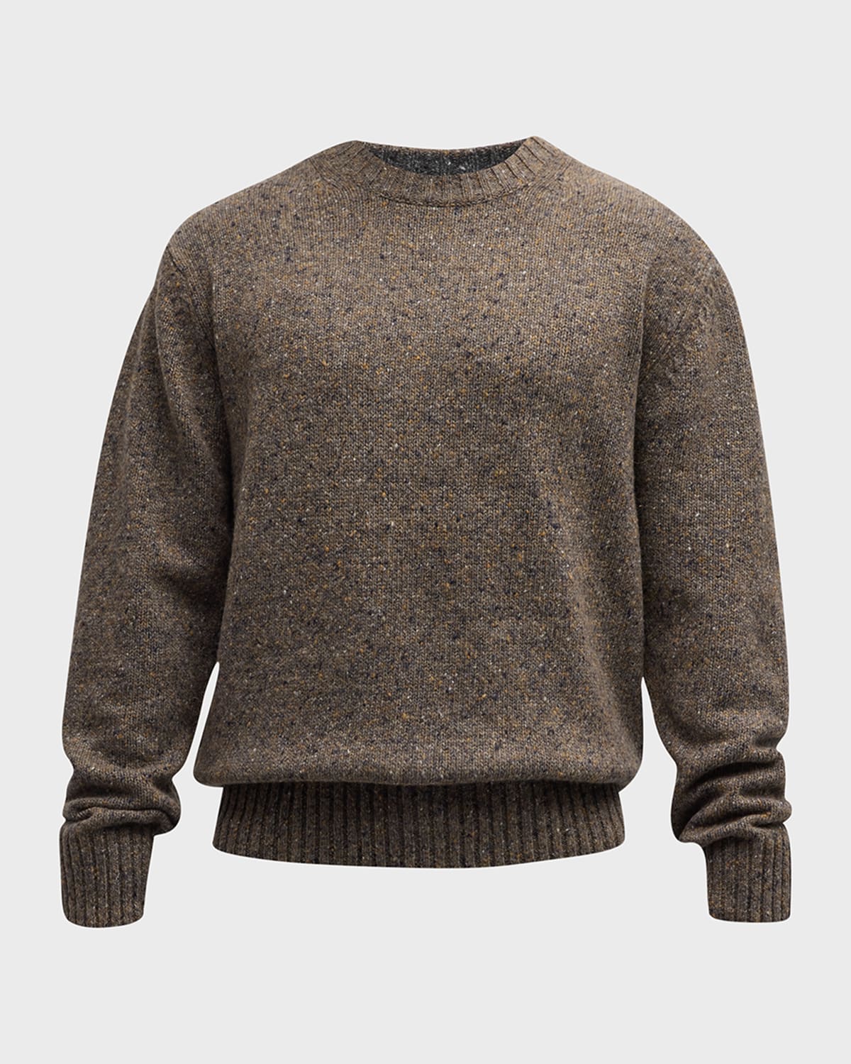 Rodd & Gunn Cox Road Tweed Wool Blend Crewneck Sweater In Gravel