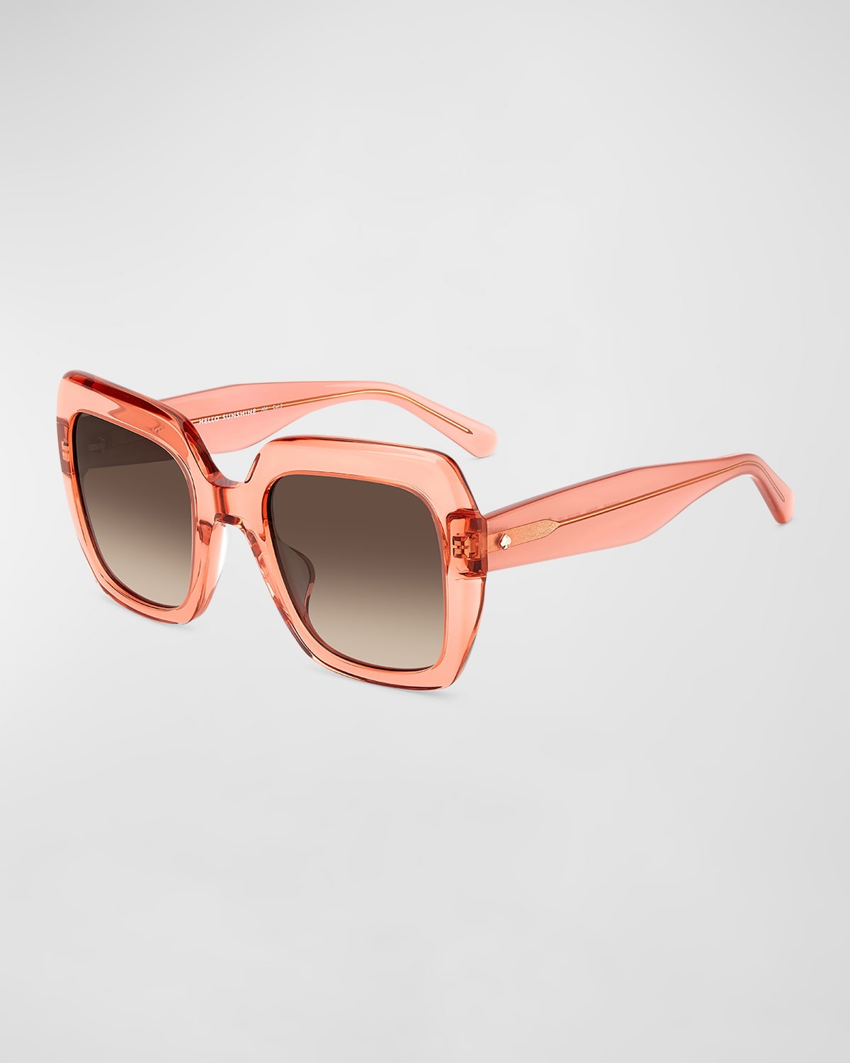 Kate Spade Naomi Acetate Square Sunglasses In Peach
