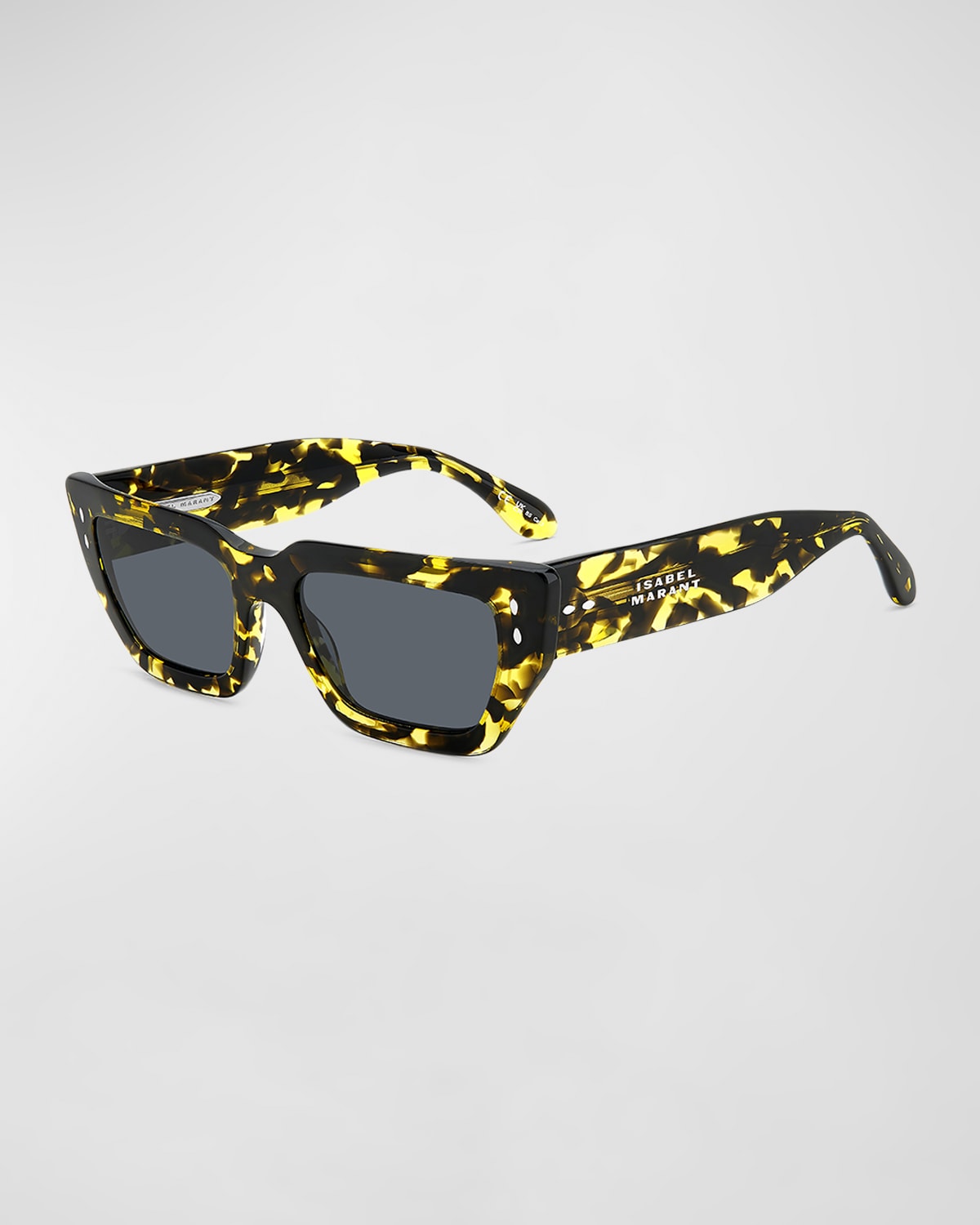 Logo Acetate Rectangle Sunglasses