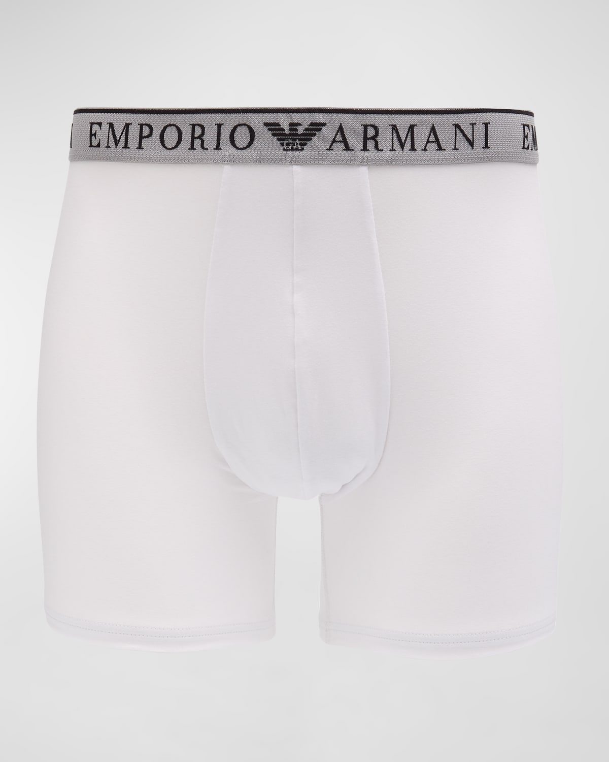 Emporio Armani Men's Endurance Two-pack Boxer Briefs In Iron Black