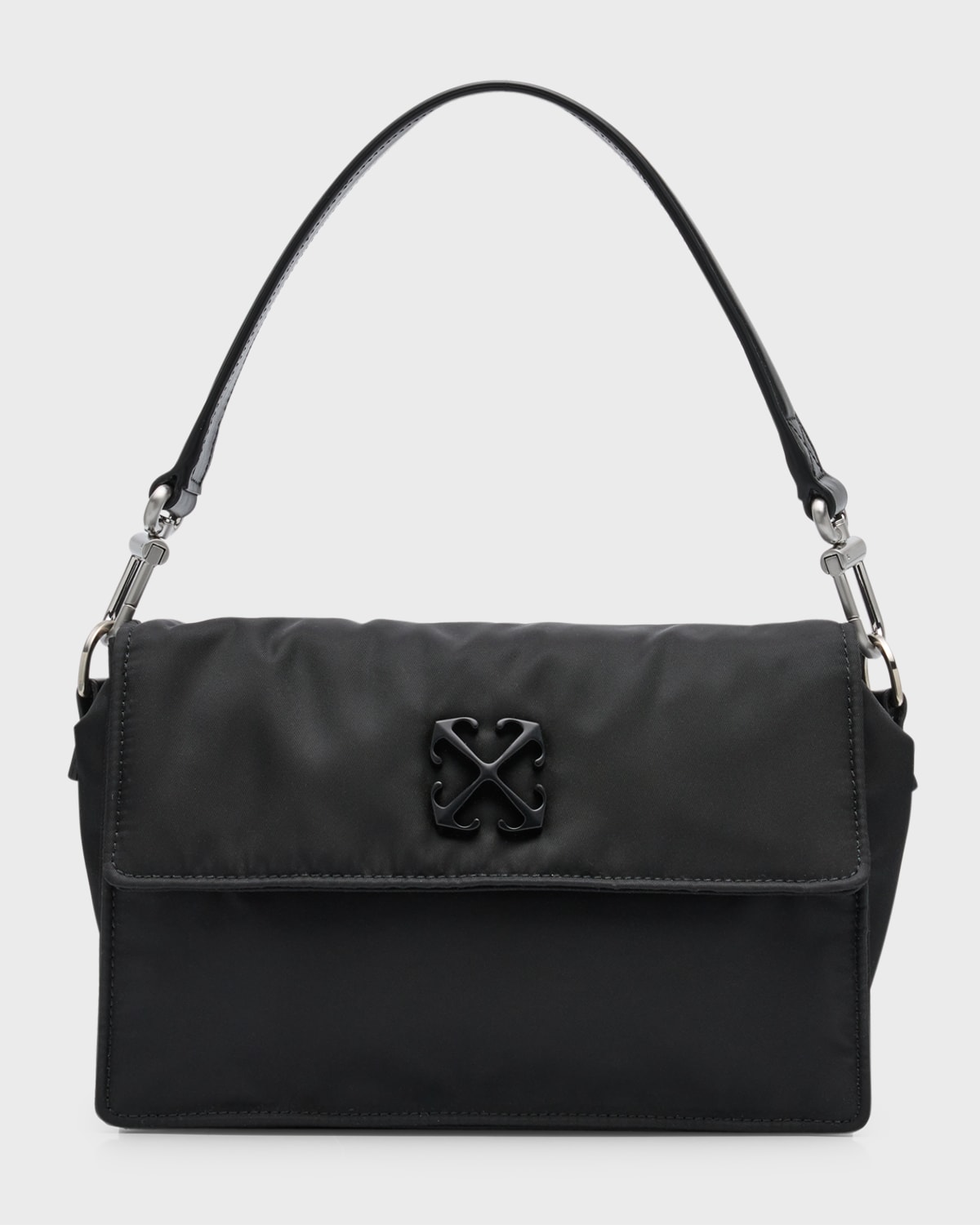 Shop Off-white Men's Soft Jitney 1.4 Nylon Messenger Bag In Black No Color