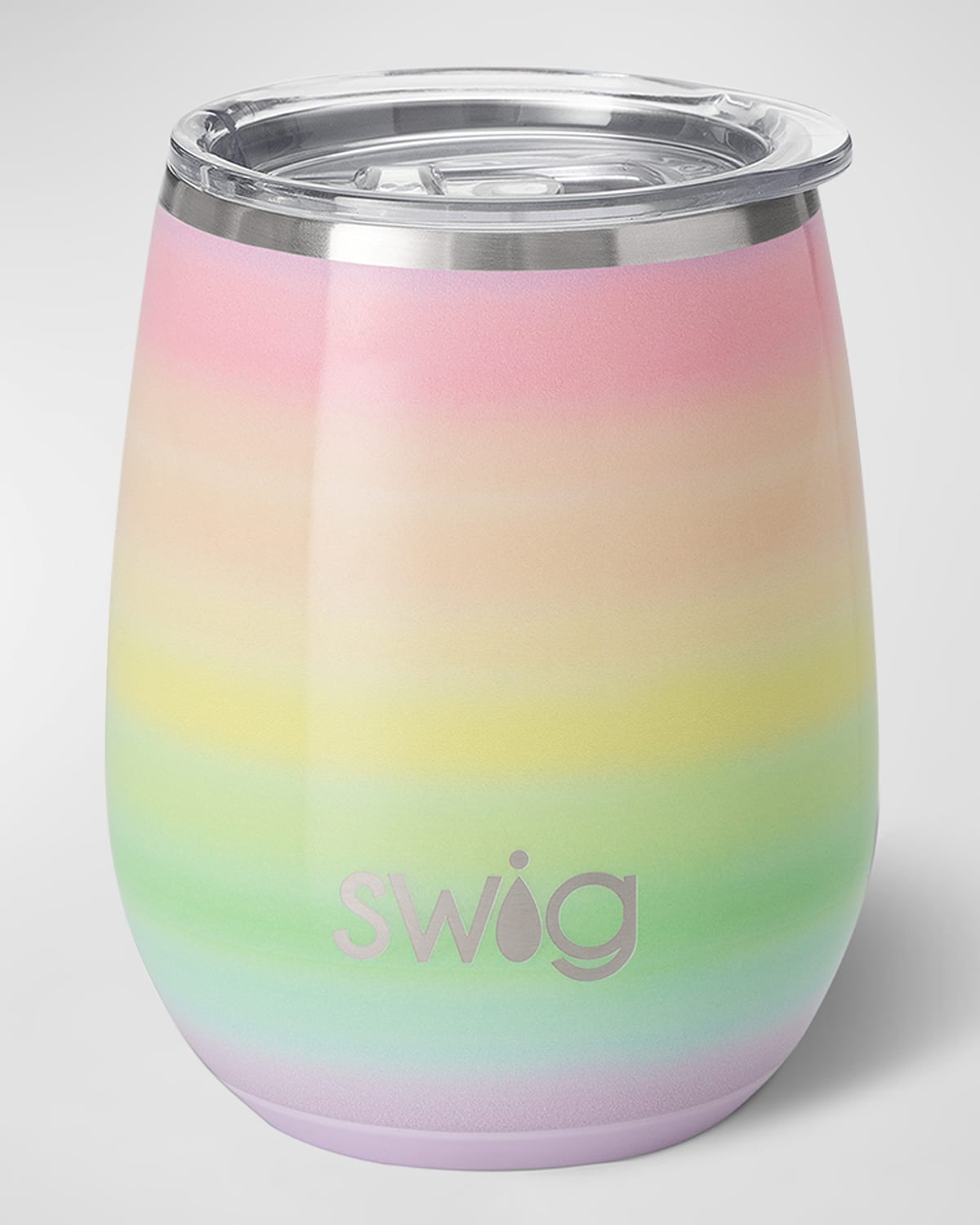 Shop Swig Life Stainless Steel Wine Glasses, Set Of 4 In Over The Rainbow
