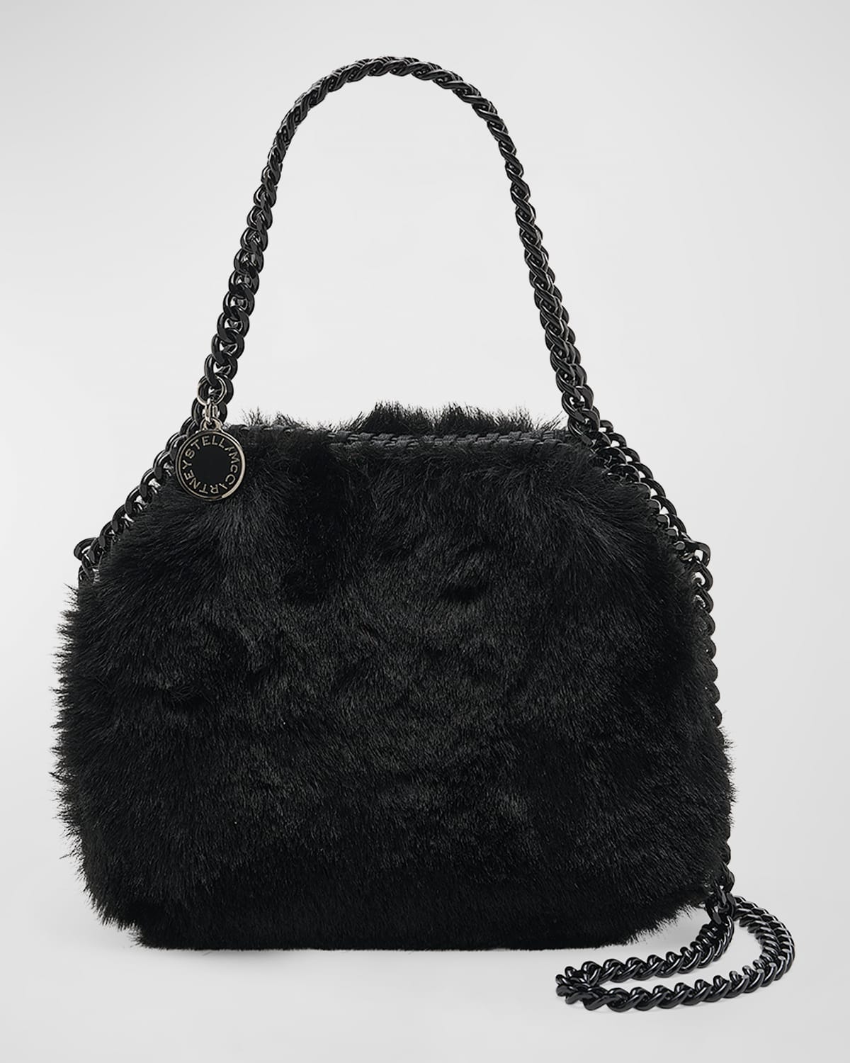 STELLA MCCARTNEY The Falabella mini faux brushed-leather shoulder