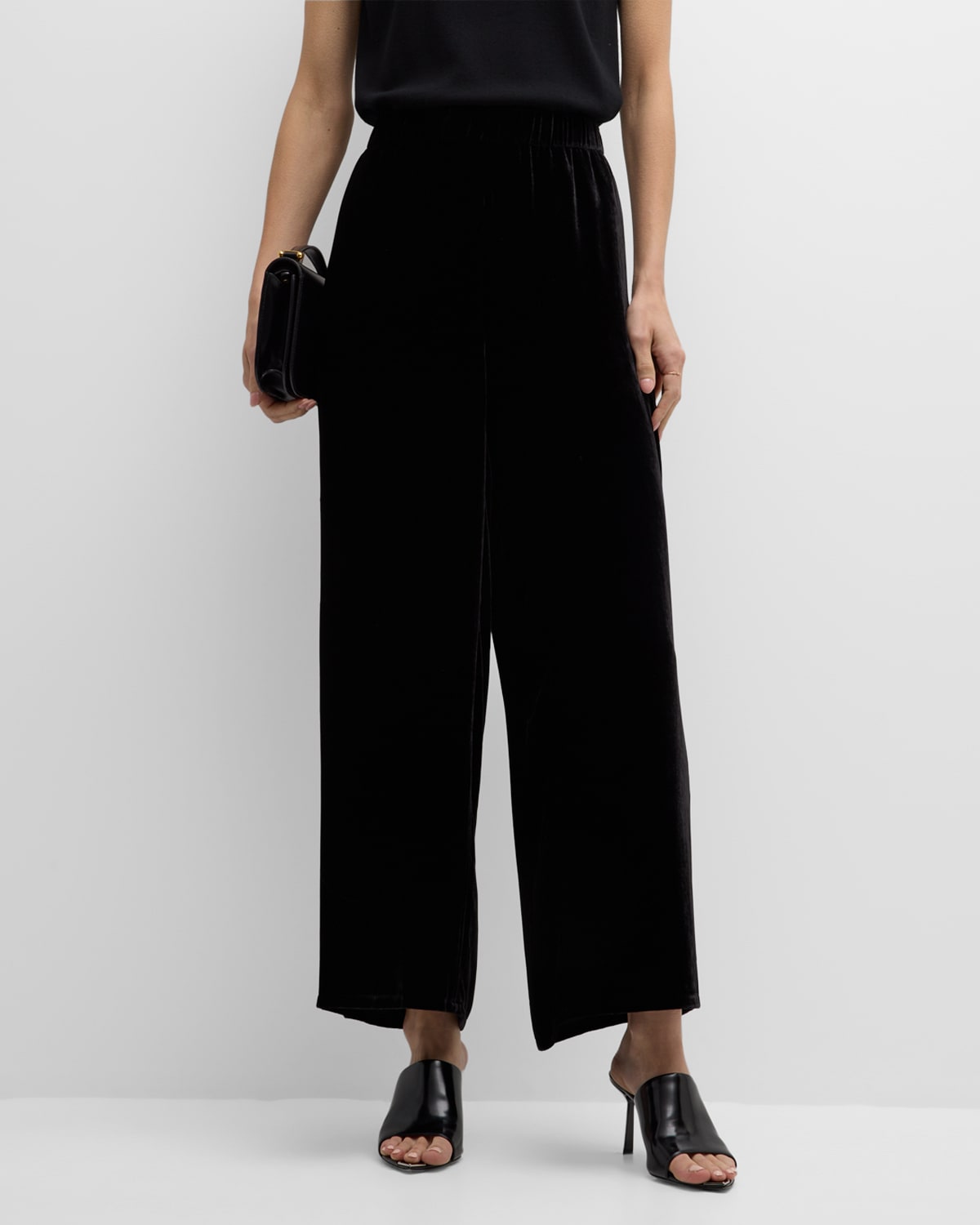 EILEEN FISHER WIDE-LEG VELVET trousers