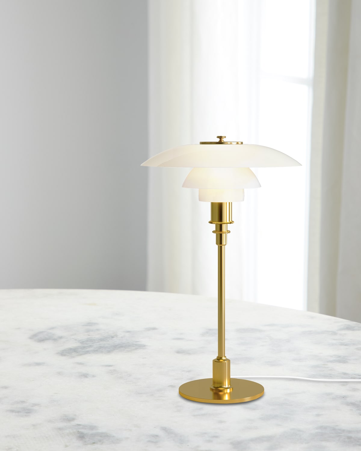 Louis Poulsen Ph 3/2 Table Lamp - 19" In Brass Metalized