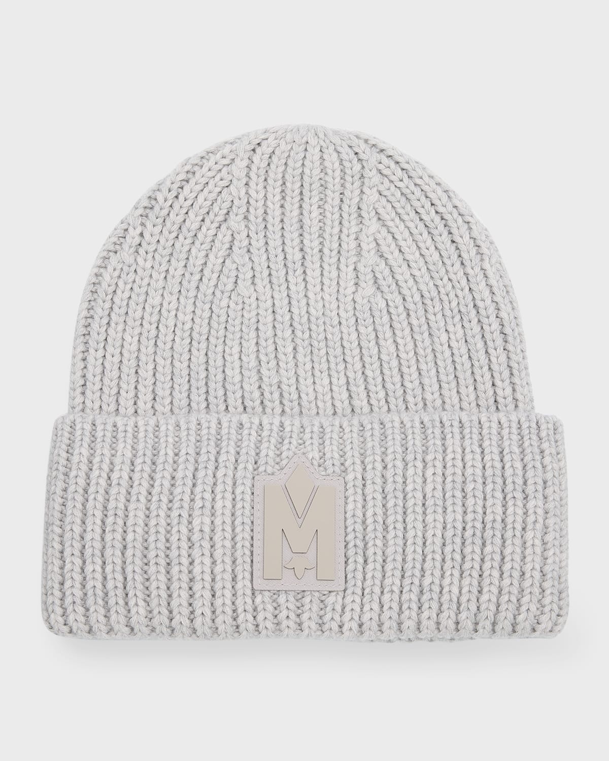 MACKAGE MEN'S M-LOGO PATCH BEANIE HAT