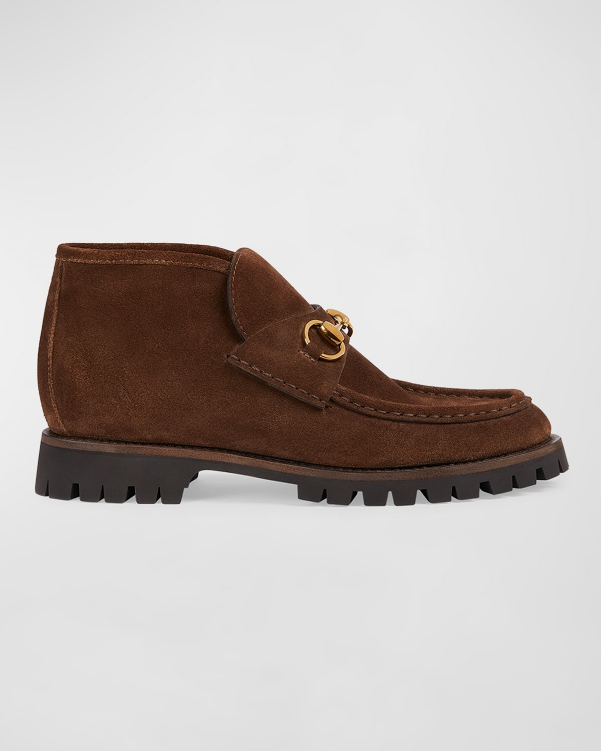 Gucci Sylke Suede Bit Moccasin Booties Smart Closet