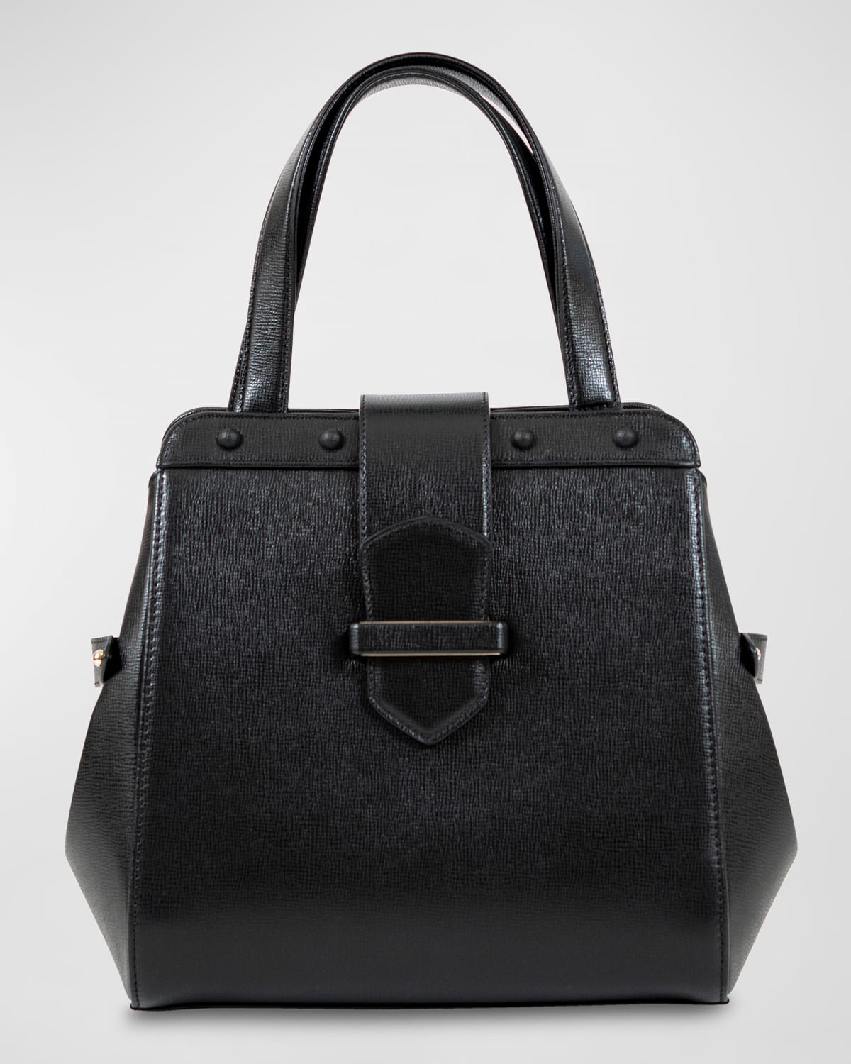 Franzi Camilla Mini Leather Tote Bag In Black