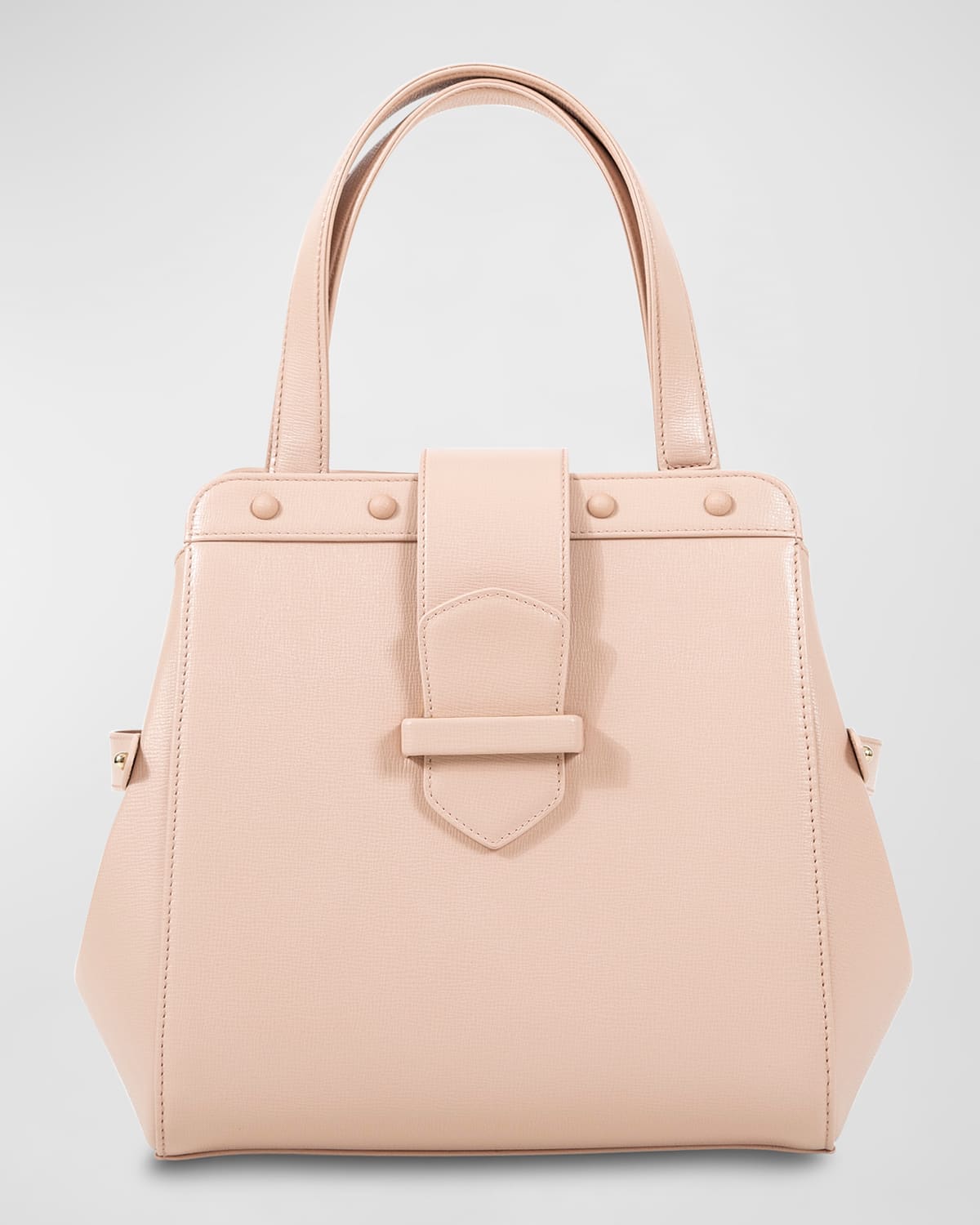 Franzi Camilla Mini Leather Tote Bag In Powder Pink