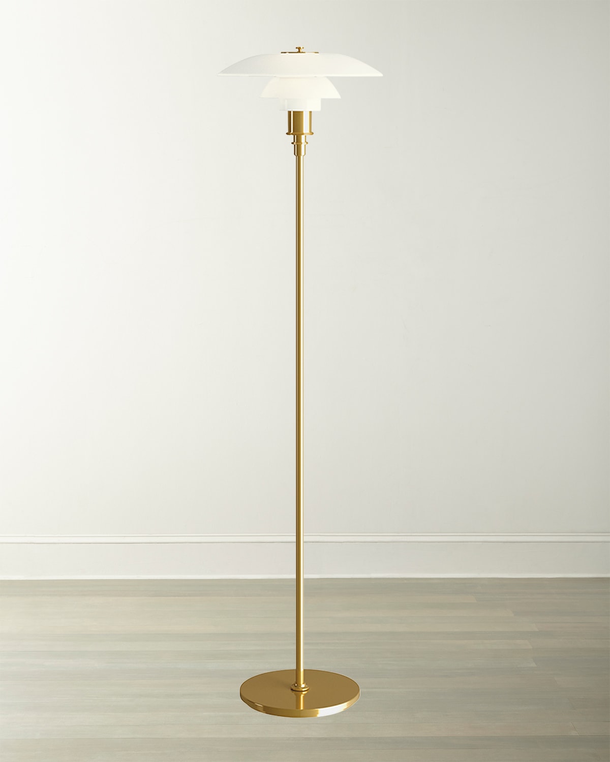 Louis Poulsen Ph 3-2 Floor Lamp In Brass Metalized