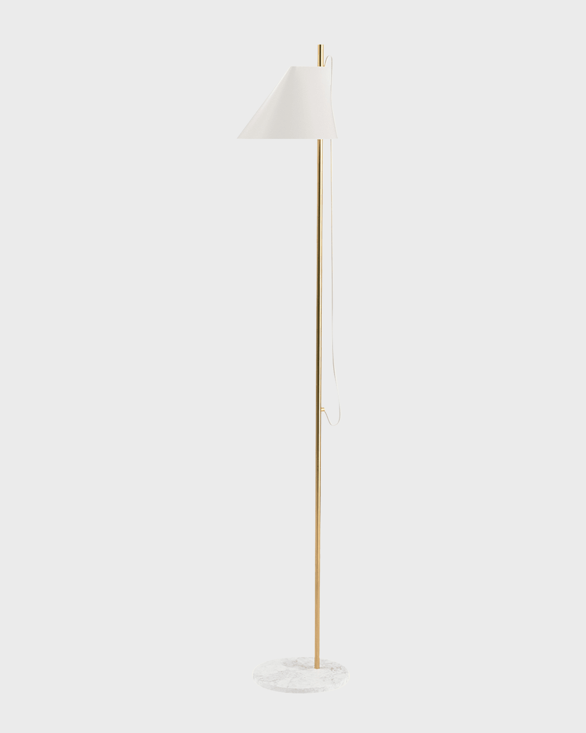 Shop Louis Poulsen Yuh Brass Floor Lamp In Brass/white