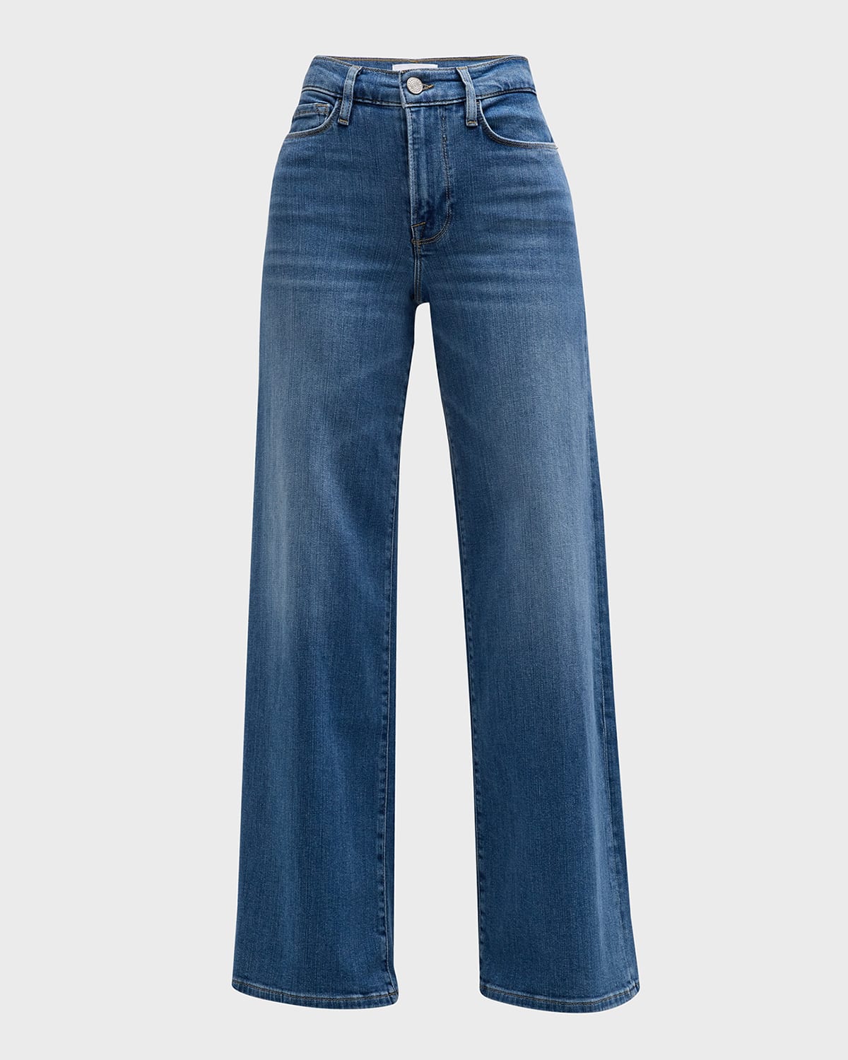 Shop Frame Le Slim Palazzo Jeans In Drizzle